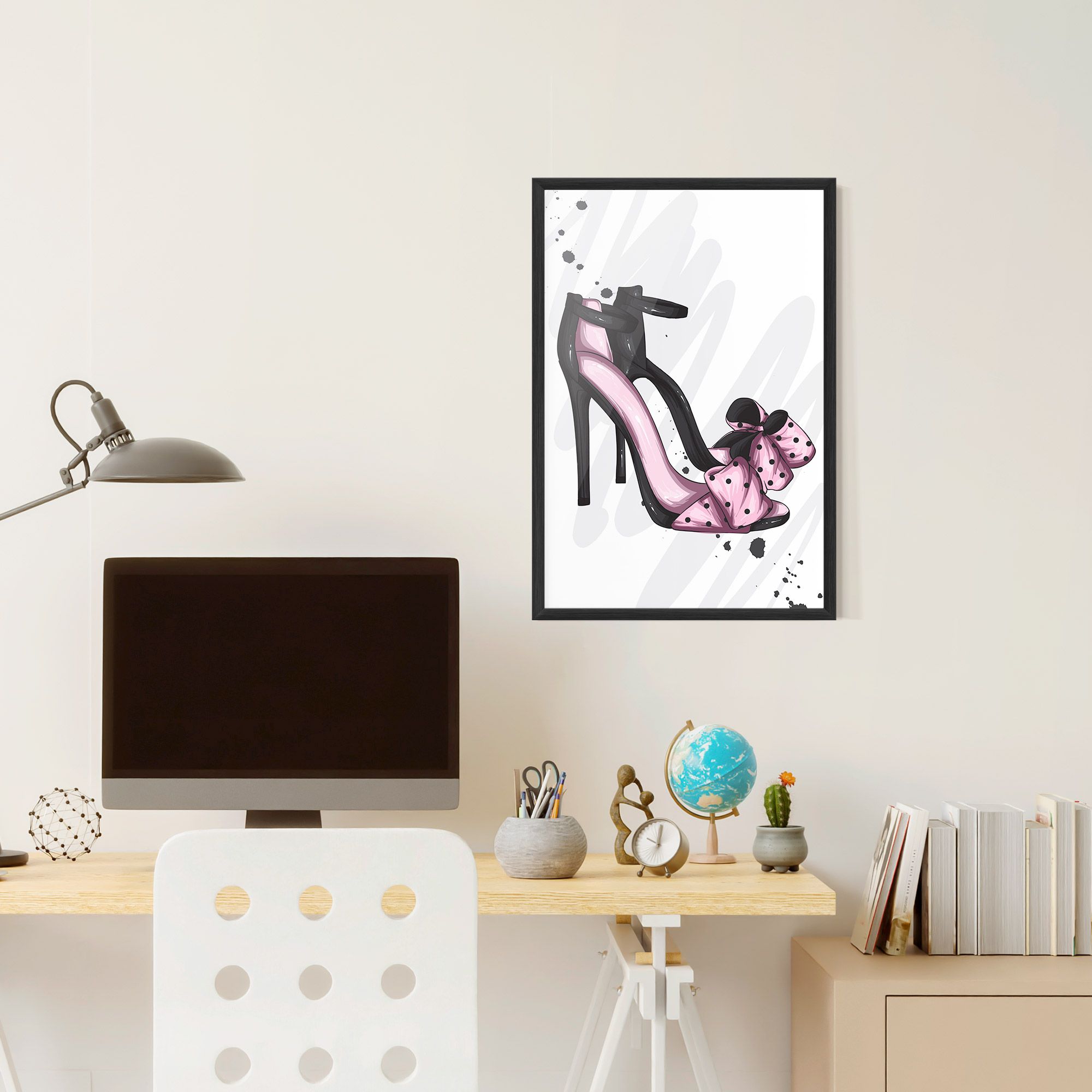 Pink Black Heels mockup 6