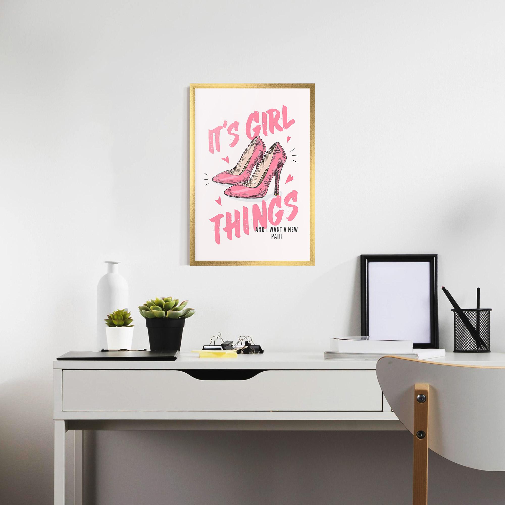Plakat w Ramie Girl Things mockup 7