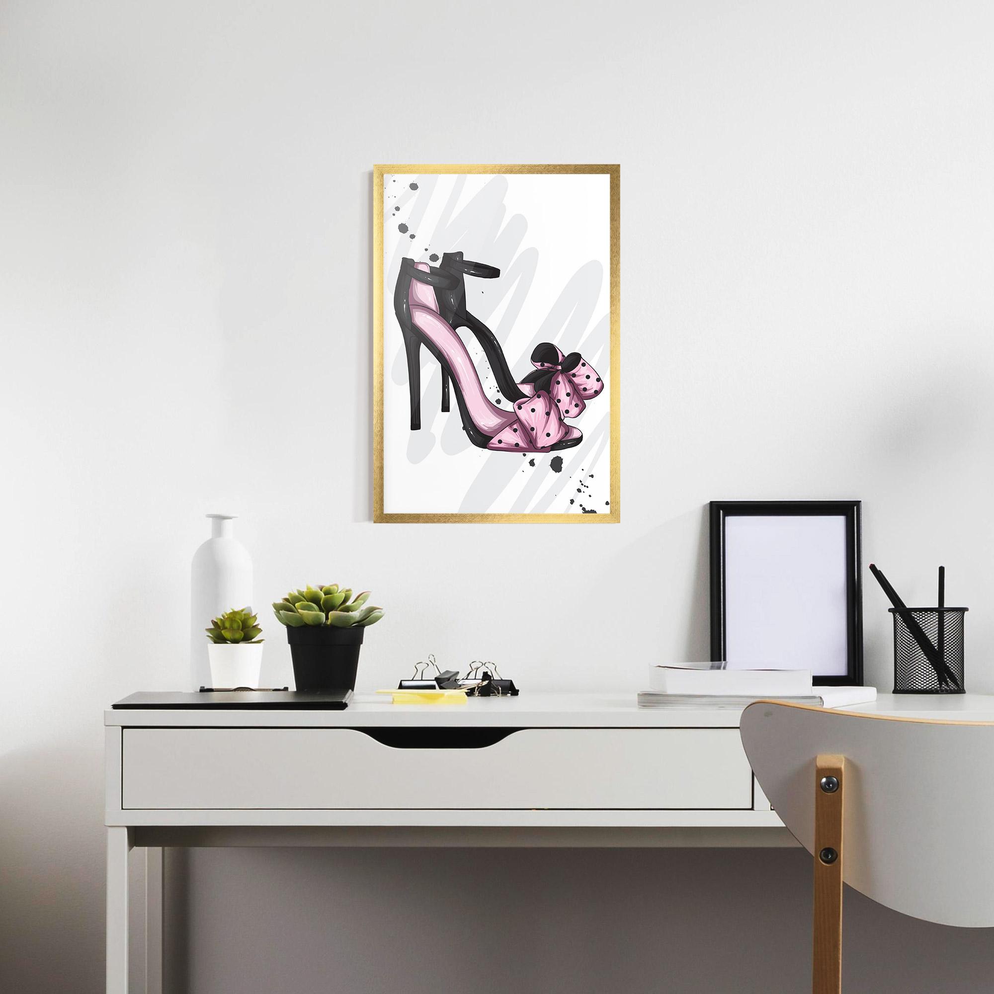 Plakat w Ramie Pink Black Heels mockup 7