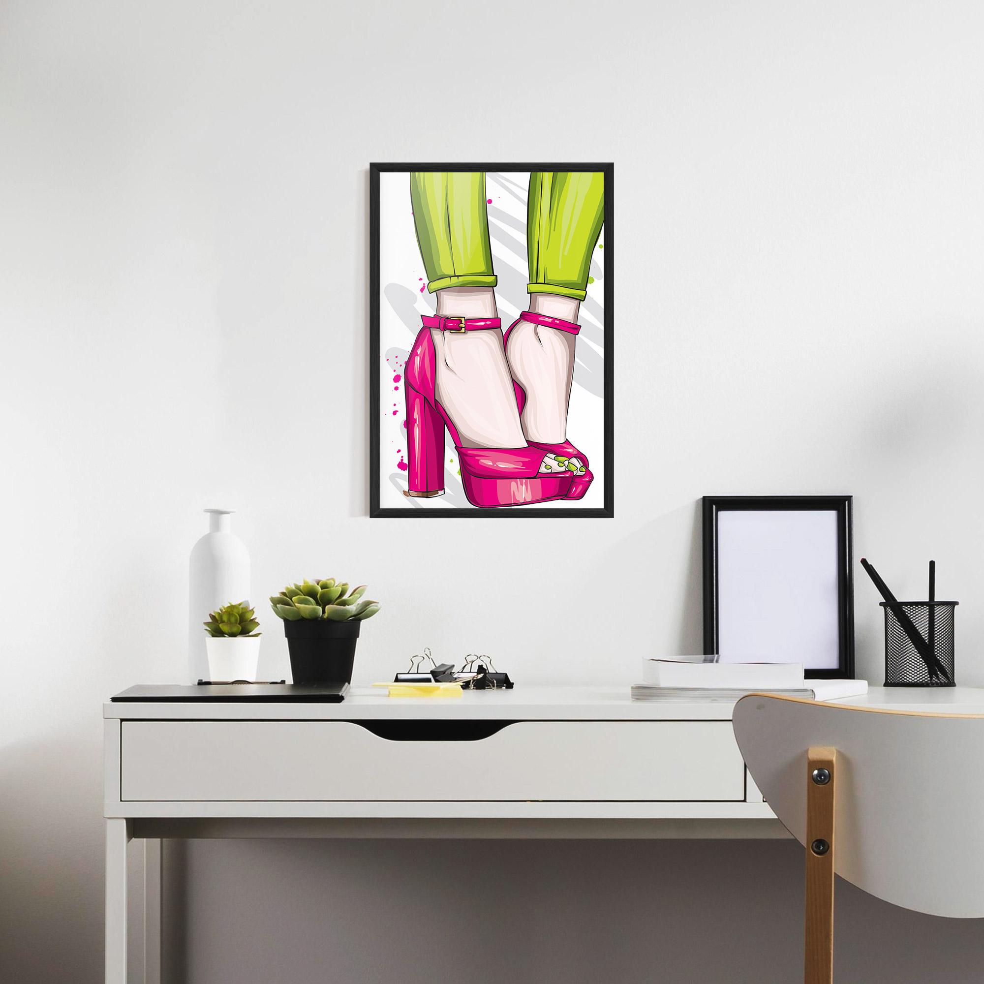 Plakat w Ramie Green Nails mockup 7