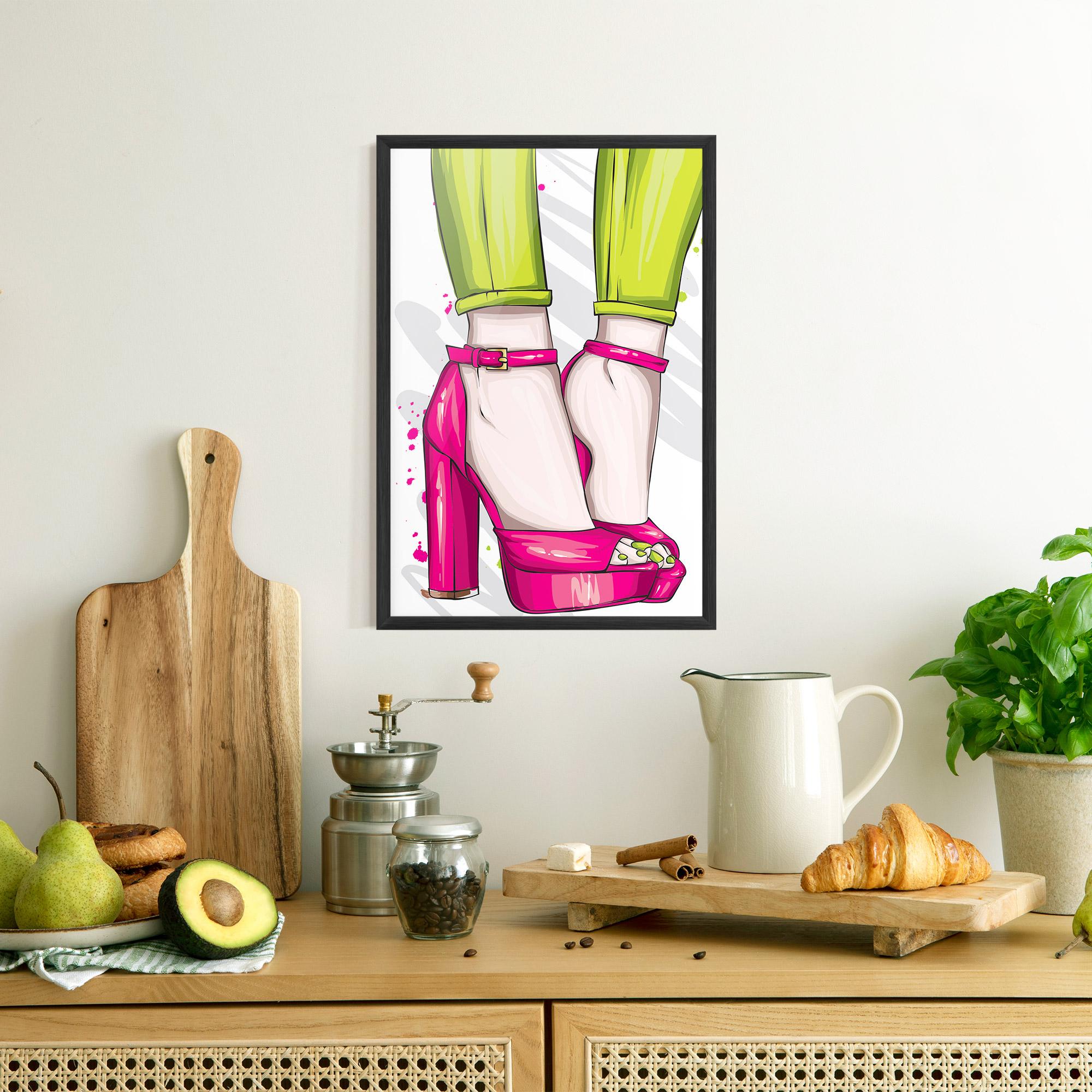 Plakat w Ramie Green Nails mockup 8