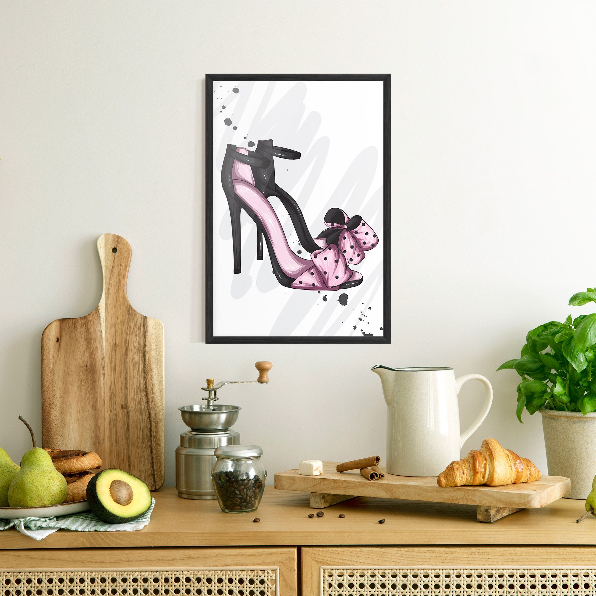Pink Black Heels mockup 8