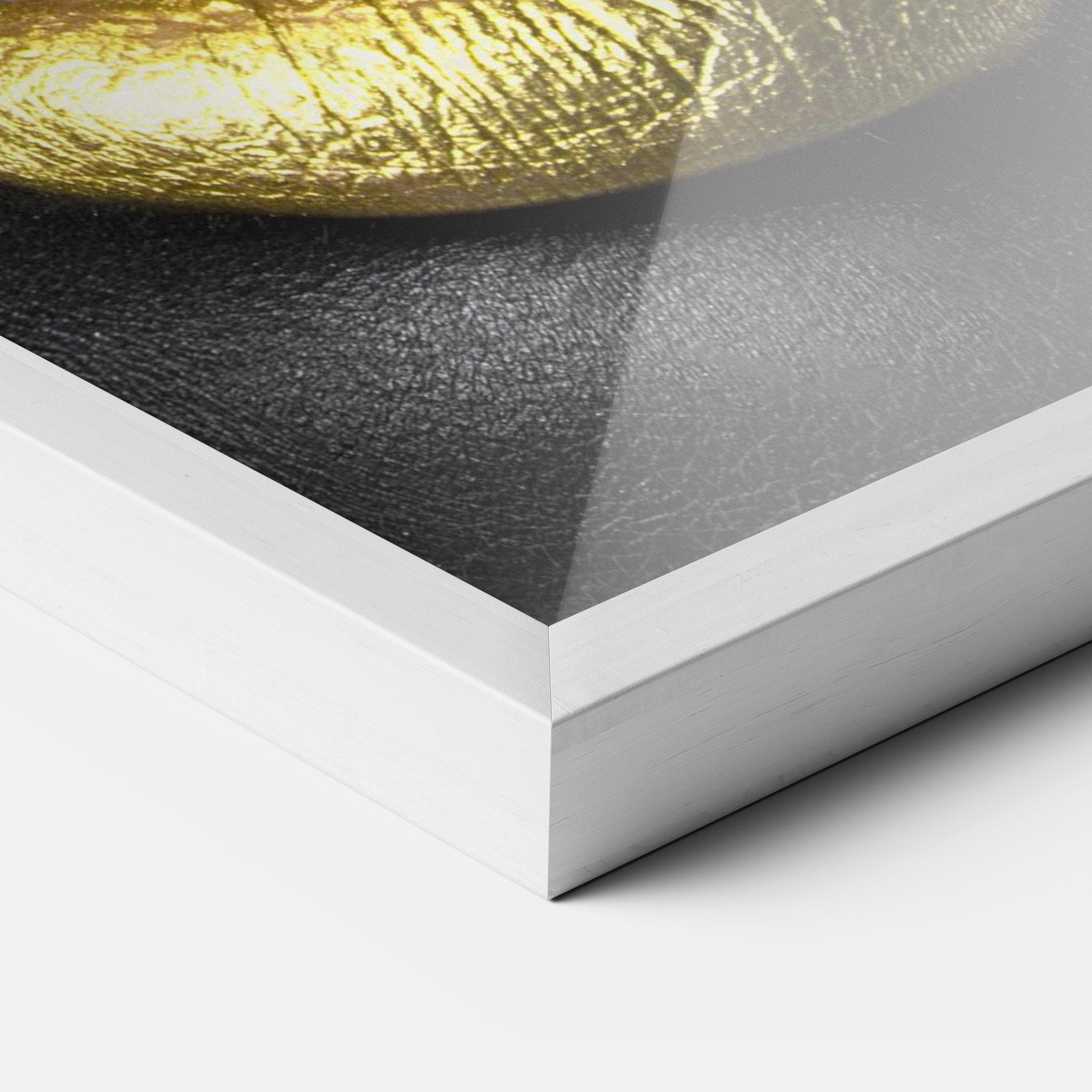 Plakat w Ramie Gold Red Lips mockup 3