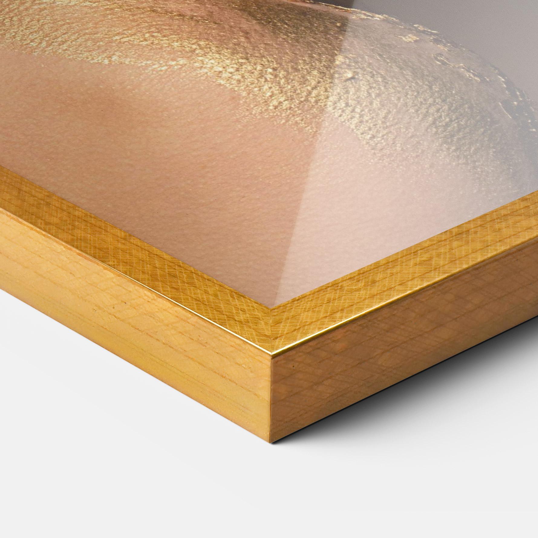 Plakat w Ramie Golden Foil Face mockup 3