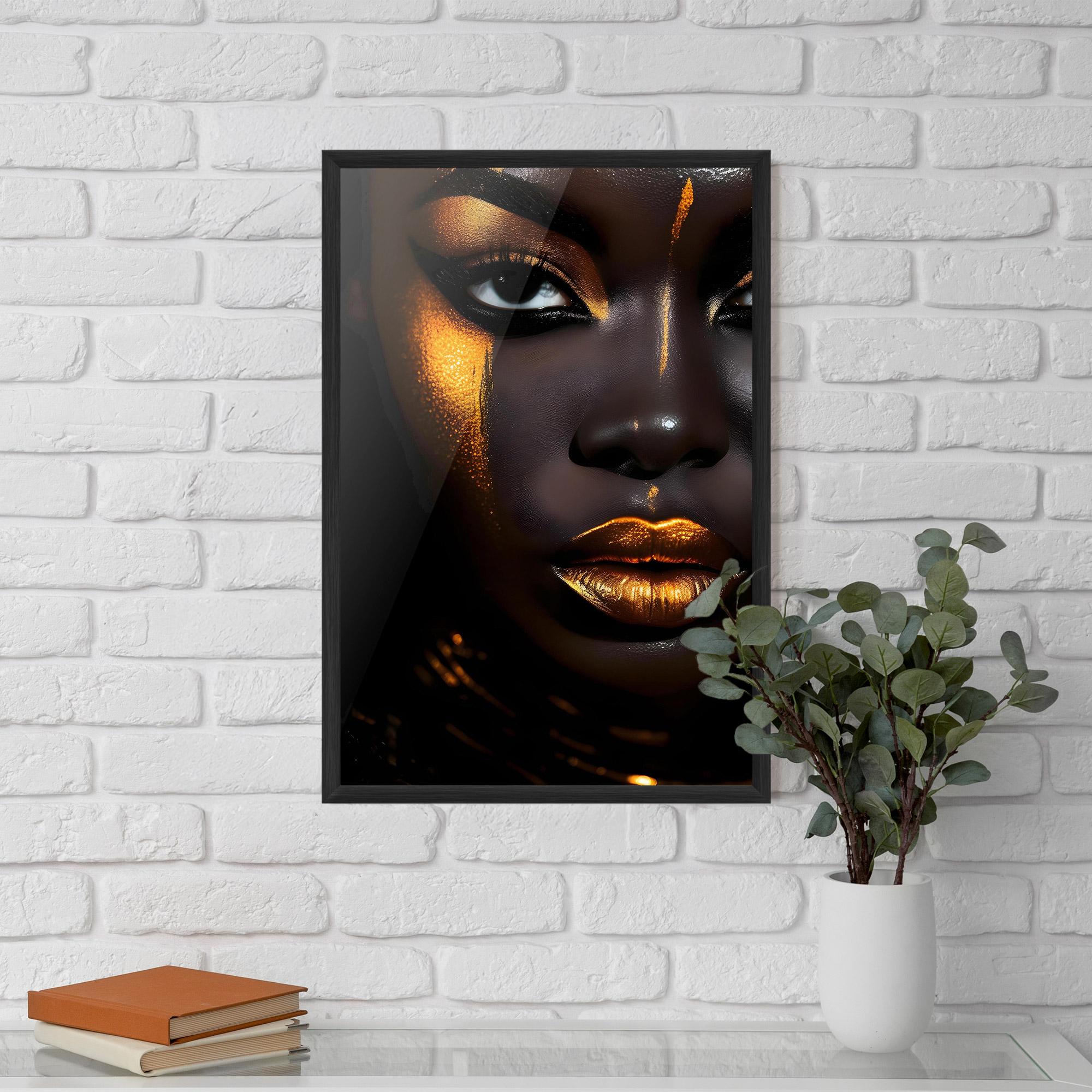Plakat w Ramie Skin Black Gold mockup 5