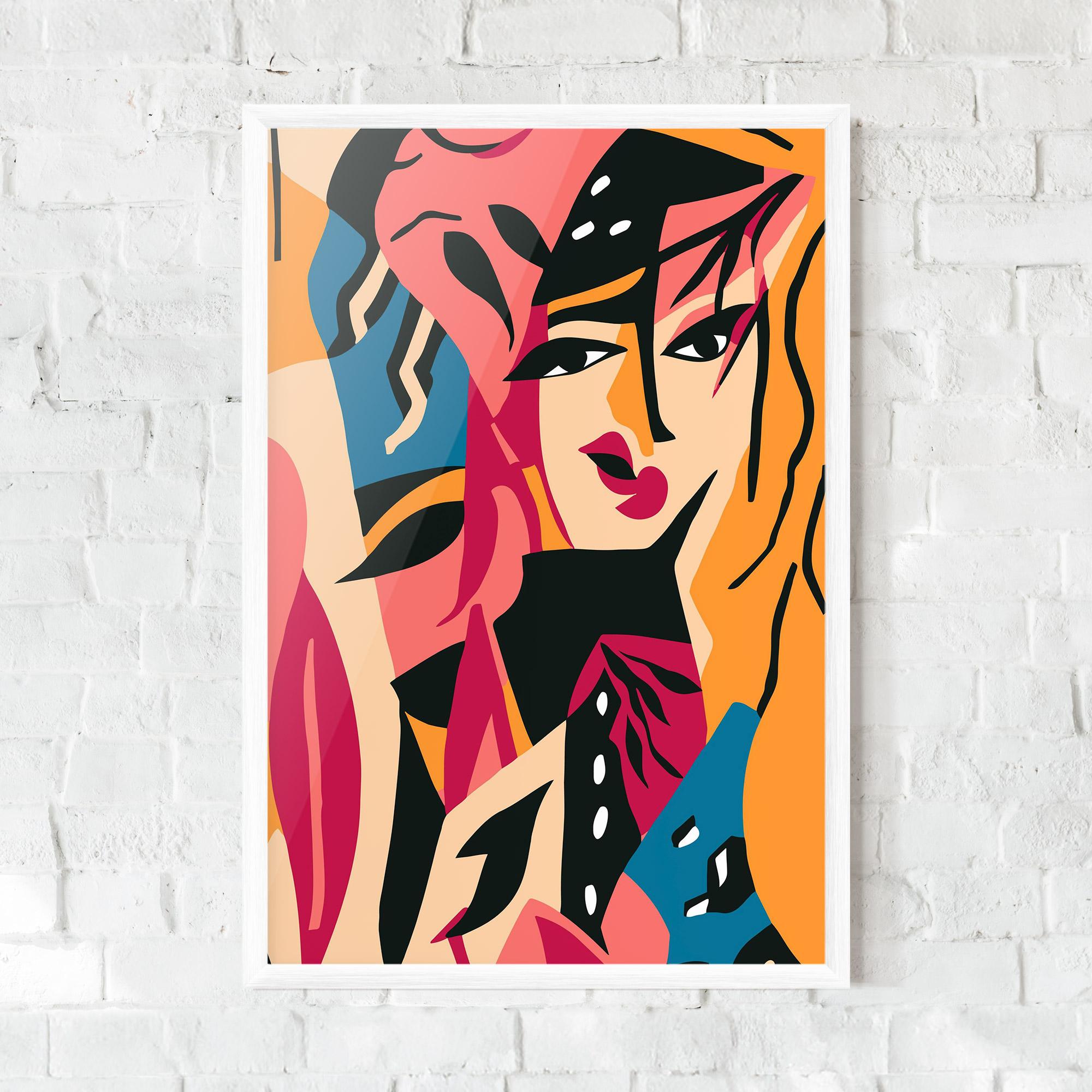 Plakat w Ramie Crowd Face mockup 0