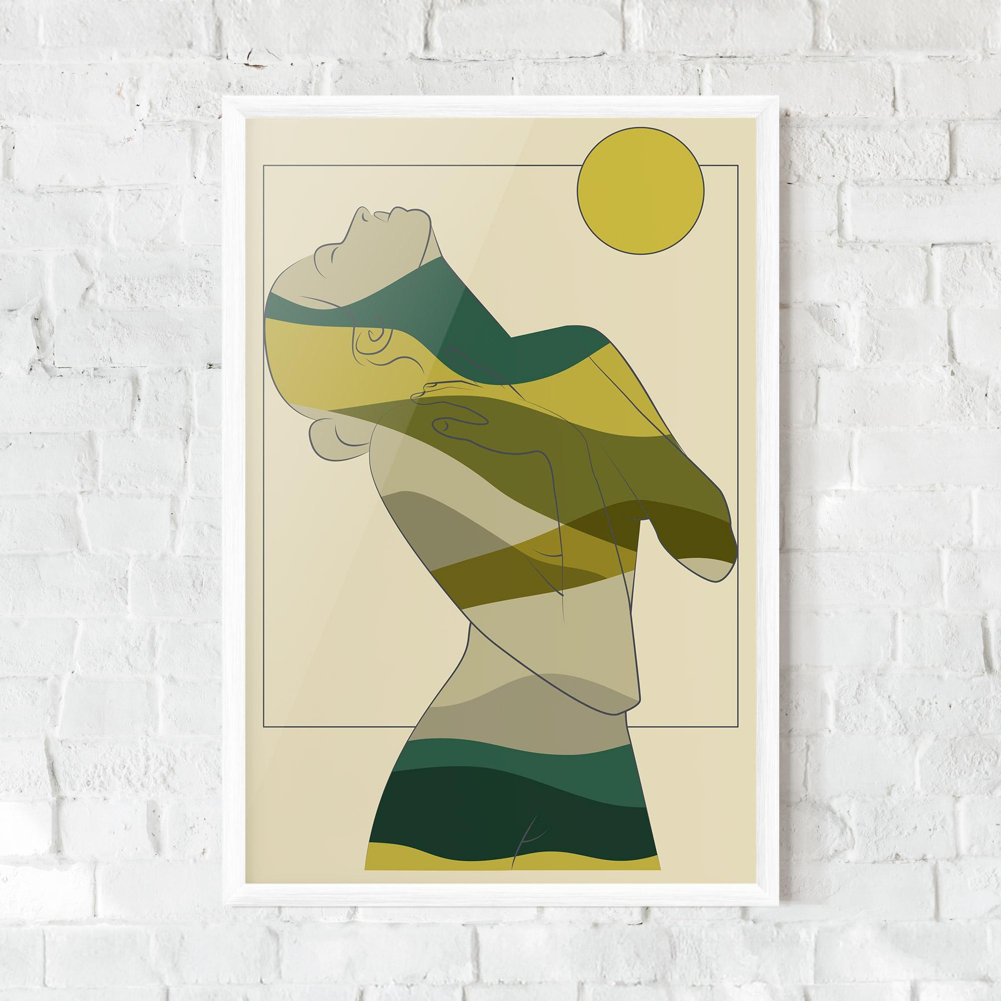 Plakat w Ramie Green Nature Woman mockup 0