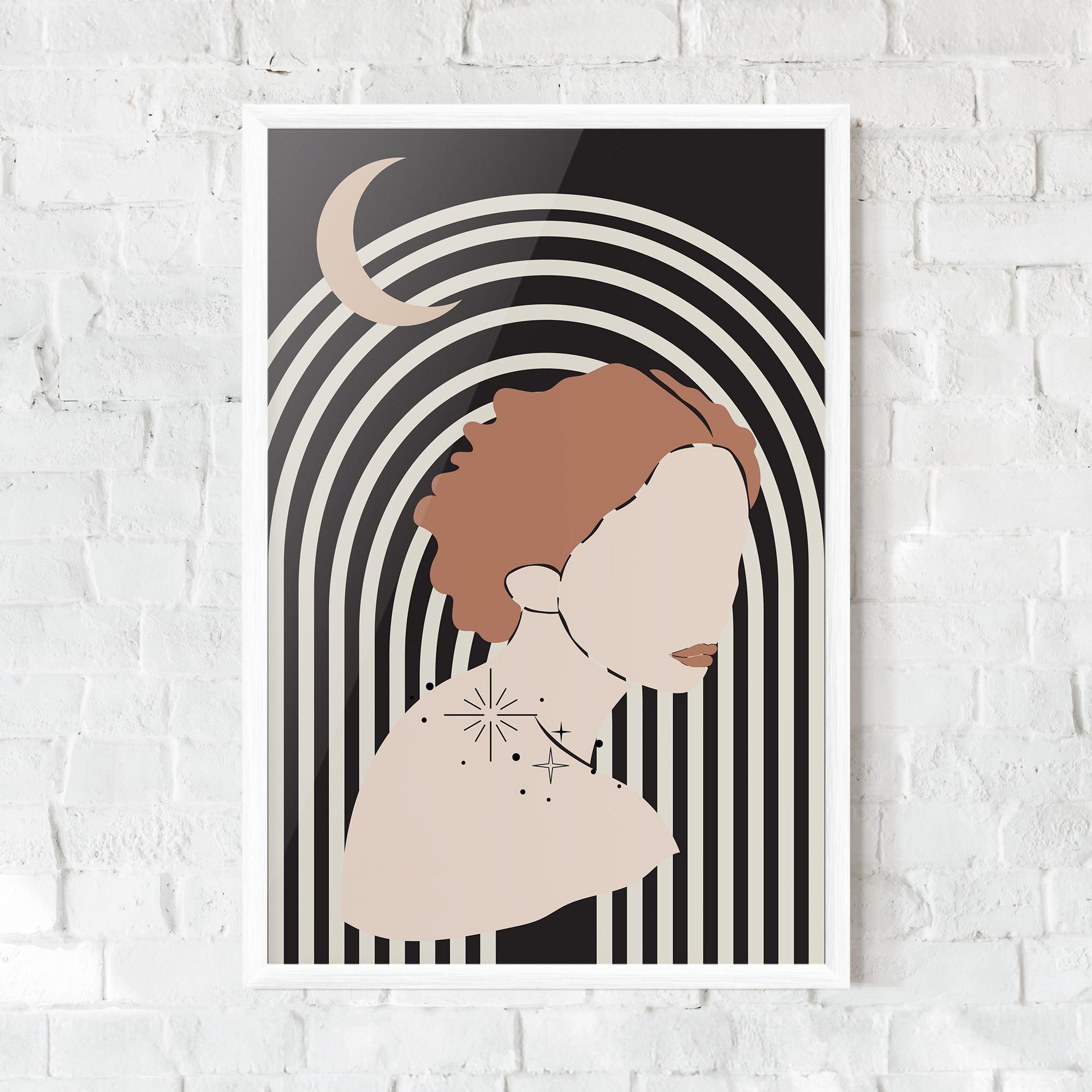 Plakat w Ramie Woman Orange Lips mockup 0