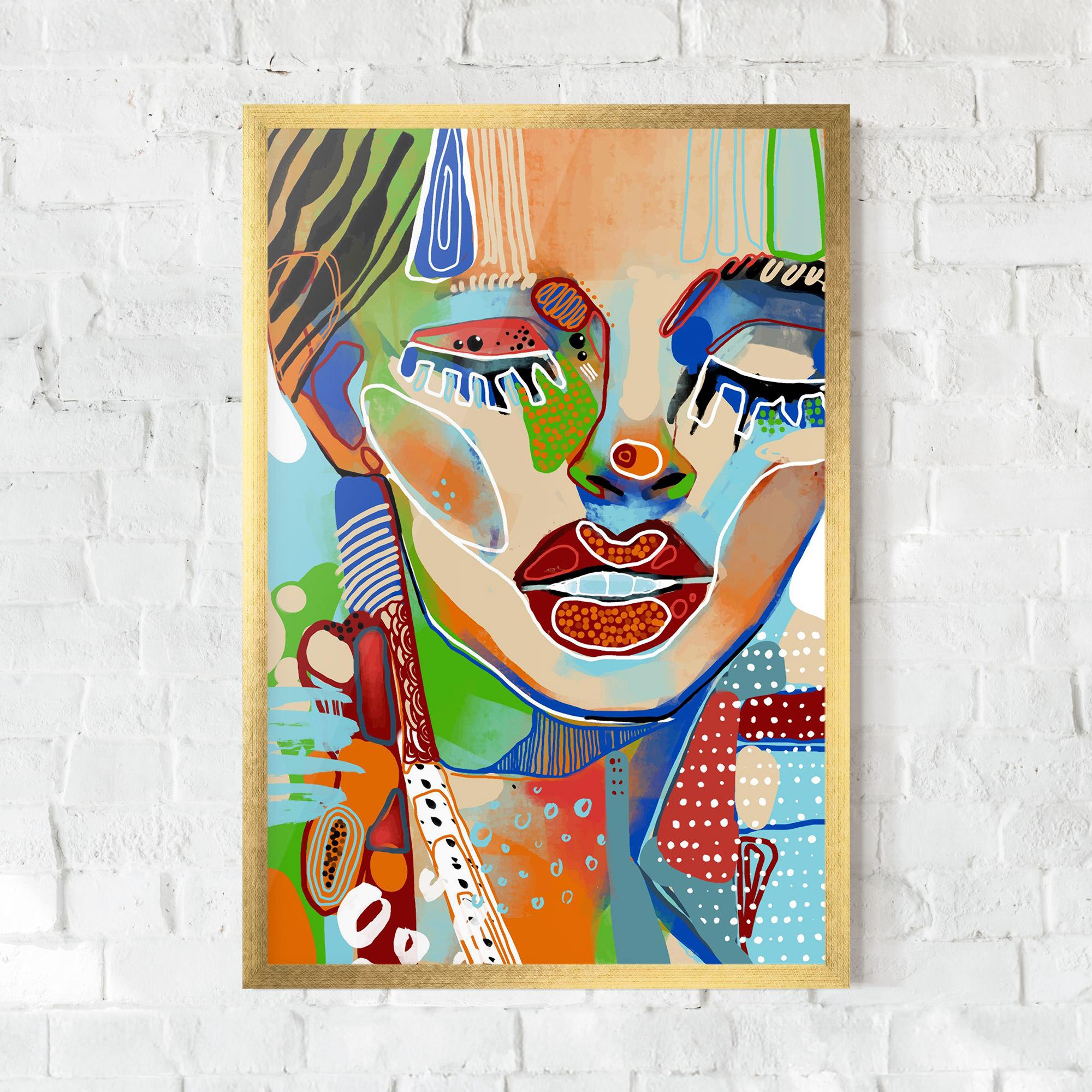 Plakat w Ramie Abstract Art Woman mockup 0