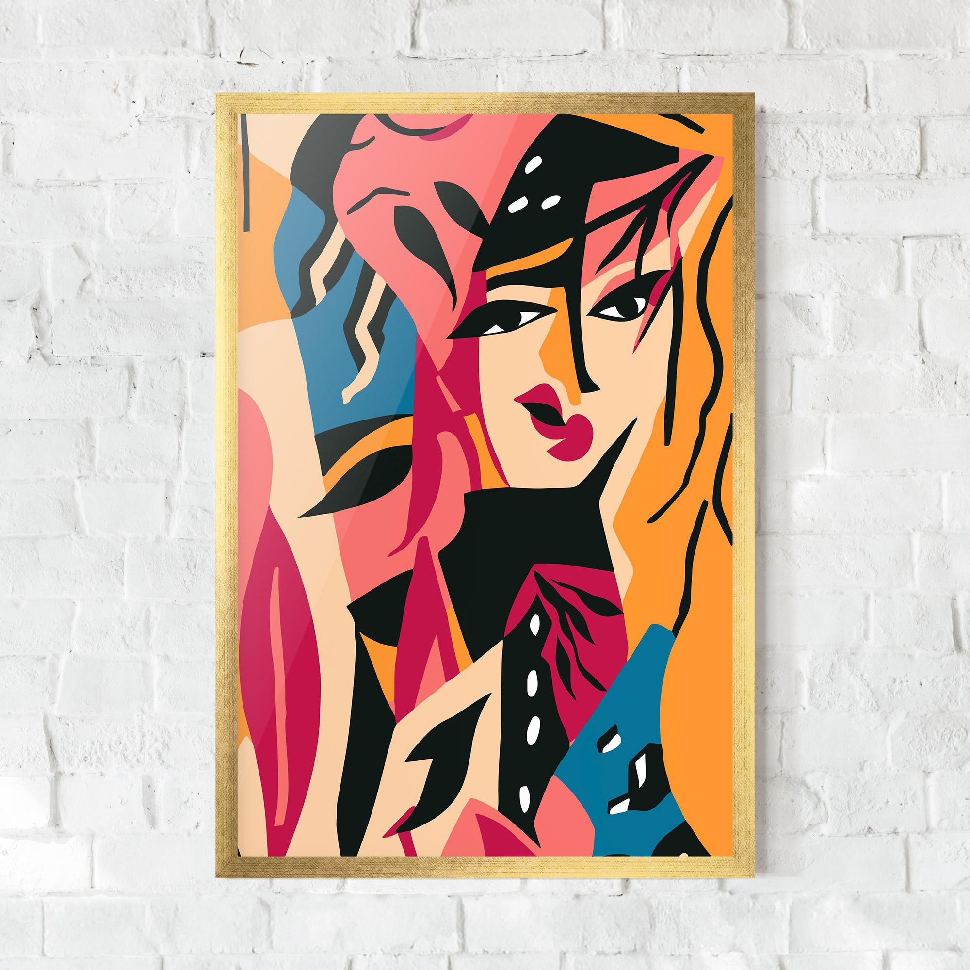 Plakat w Ramie Crowd Face mockup 0