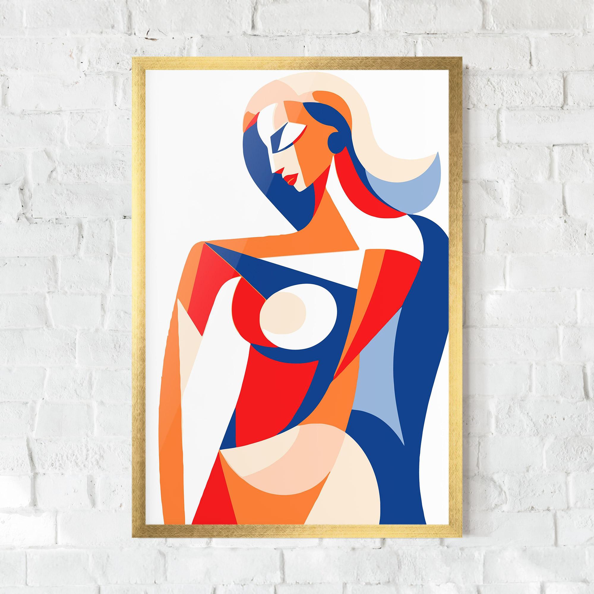 Plakat w Ramie White Hair Woman mockup 0