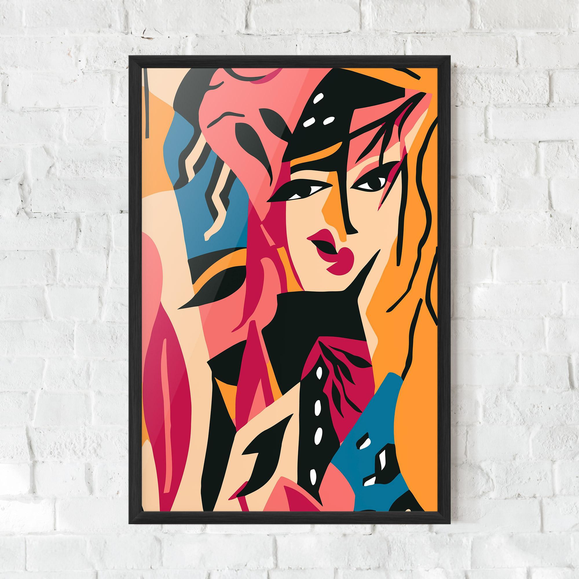 Plakat w Ramie Crowd Face mockup 0