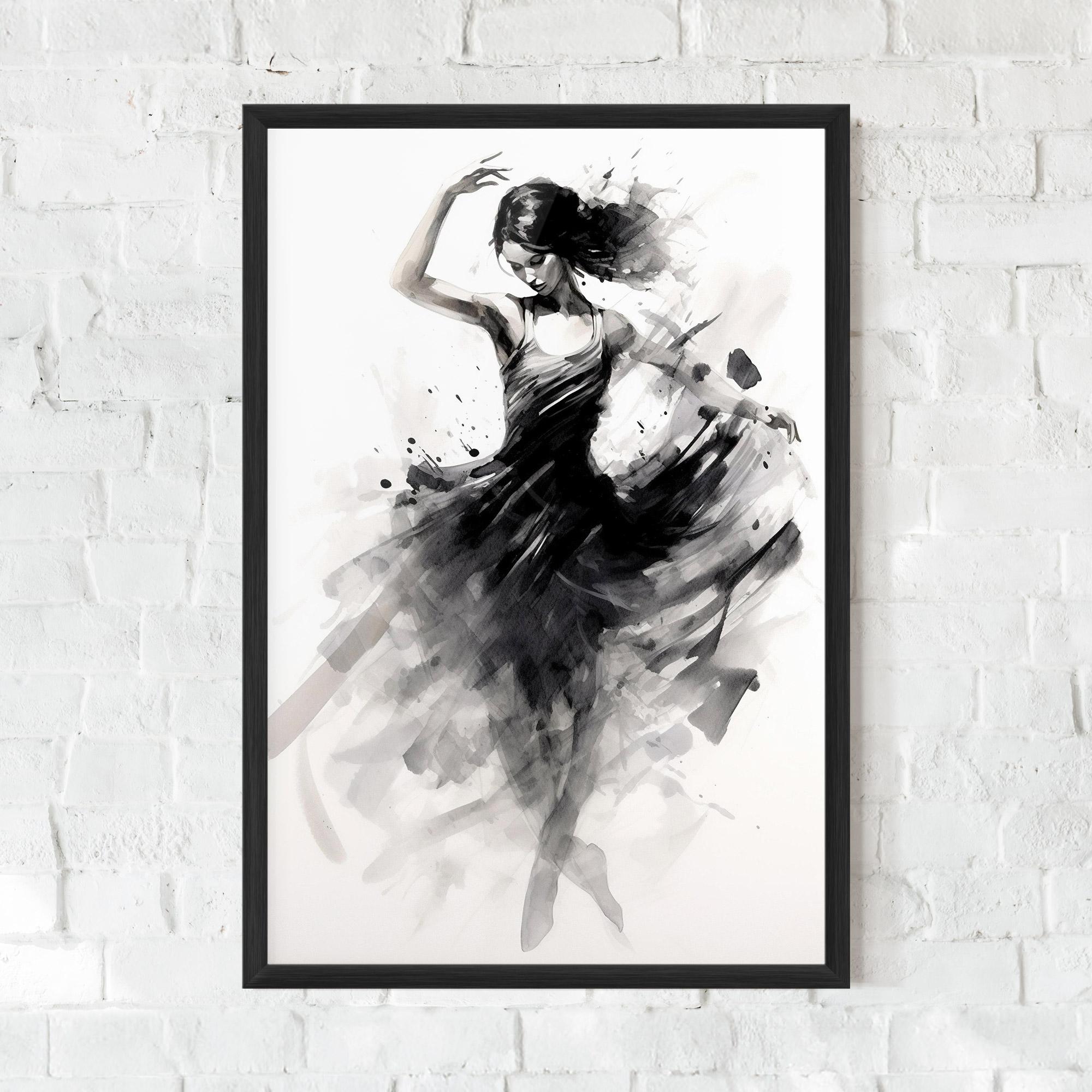 Plakat w Ramie Dancing Woman mockup 0