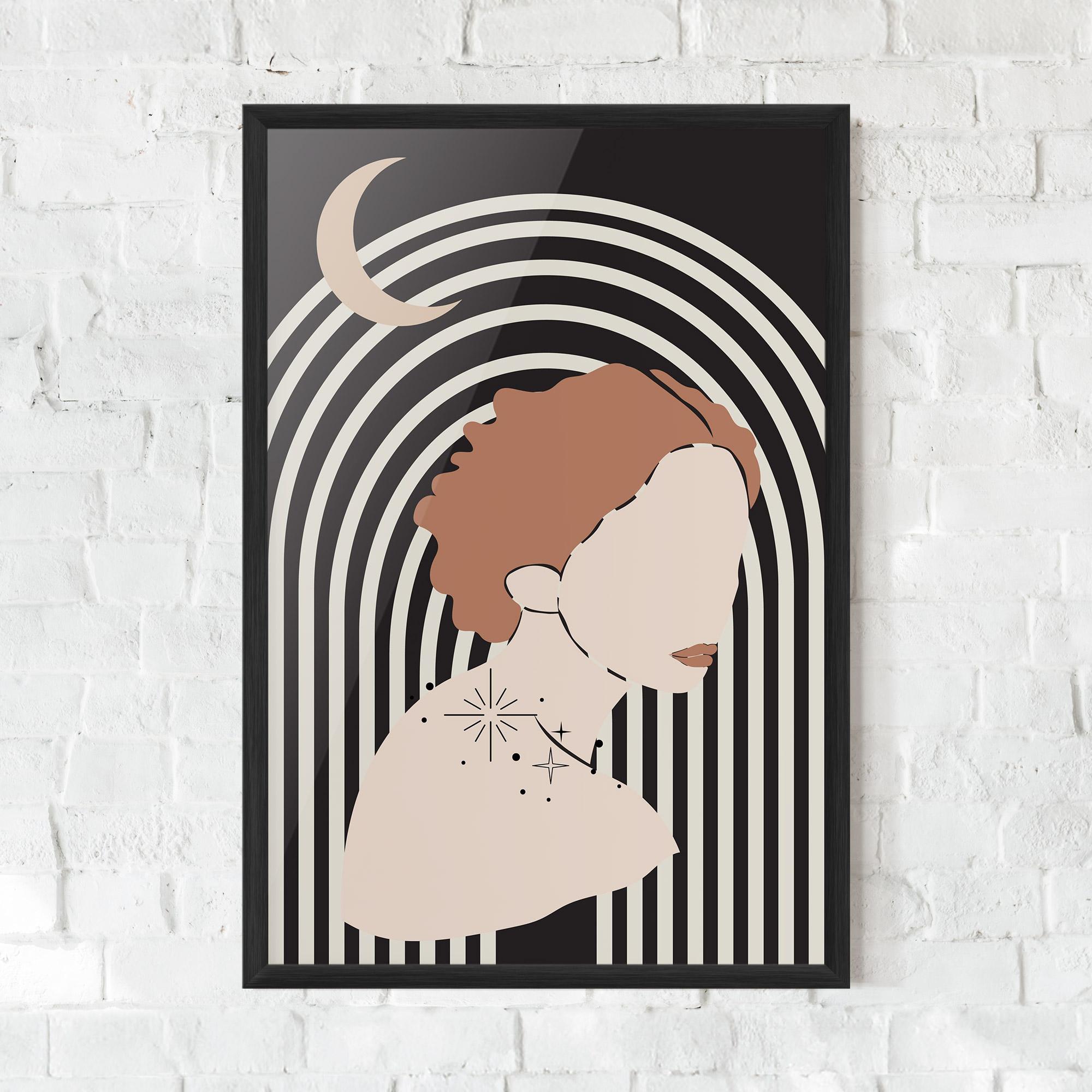 Plakat w Ramie Woman Orange Lips mockup 0