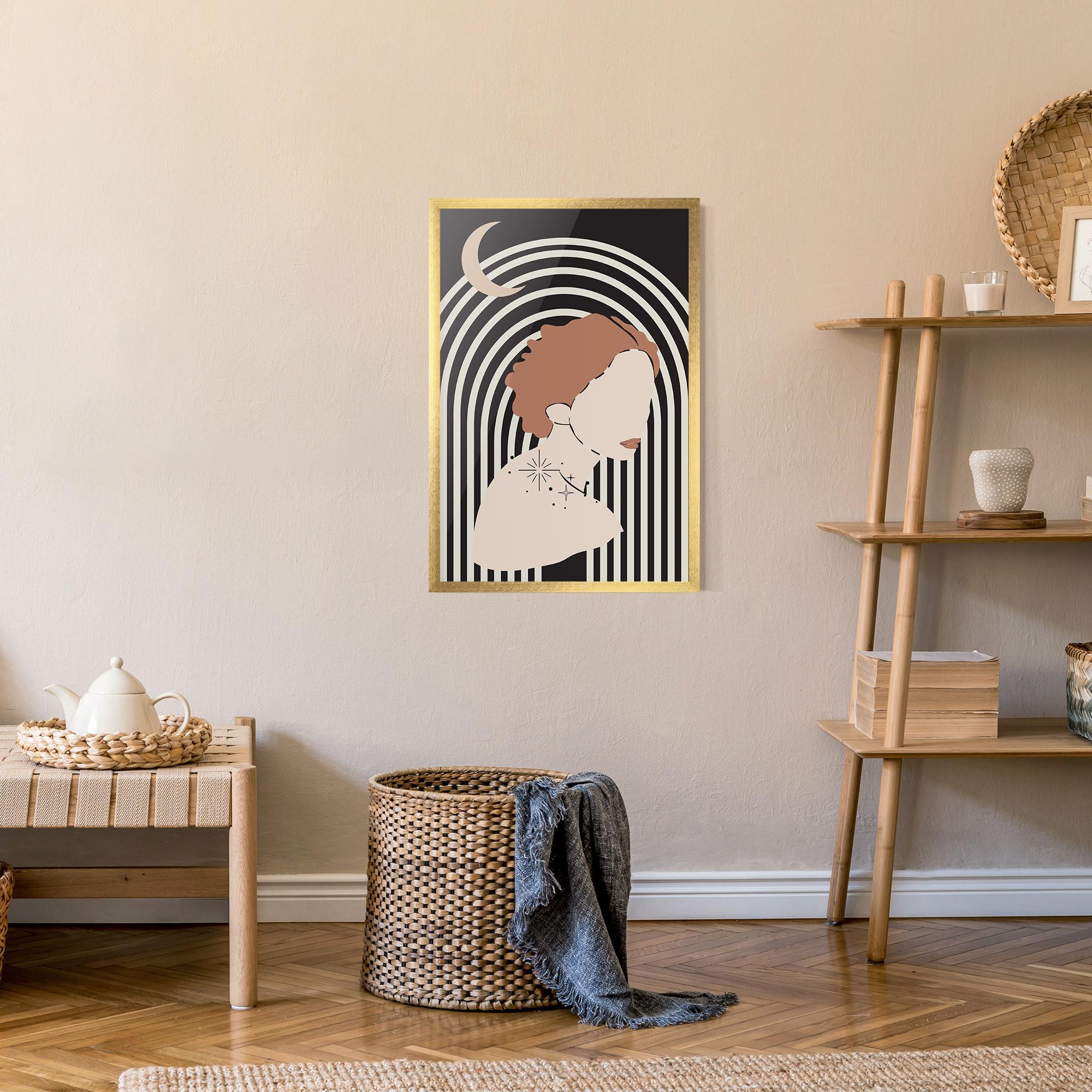 Plakat w Ramie Woman Orange Lips mockup 9