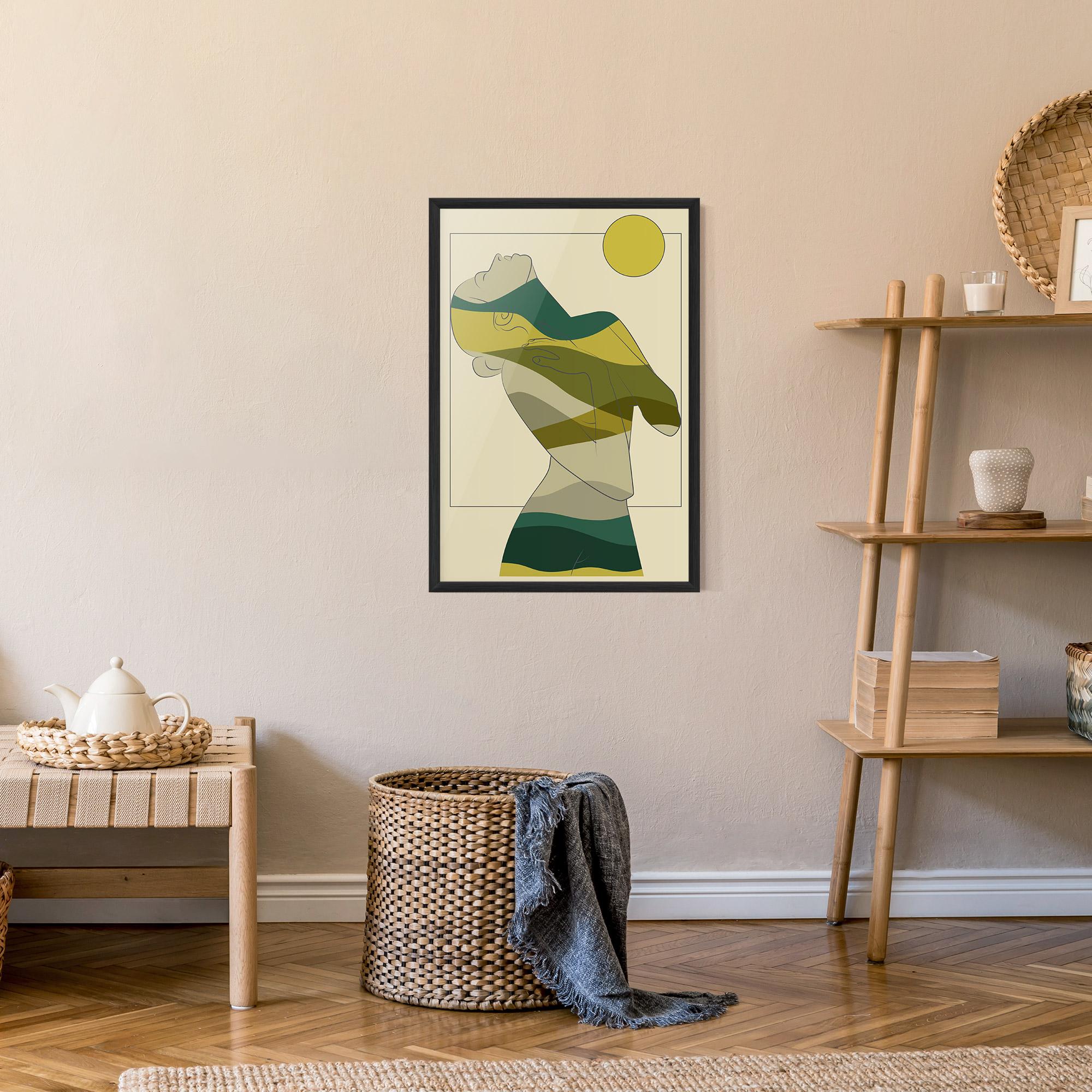 Plakat w Ramie Green Nature Woman mockup 9