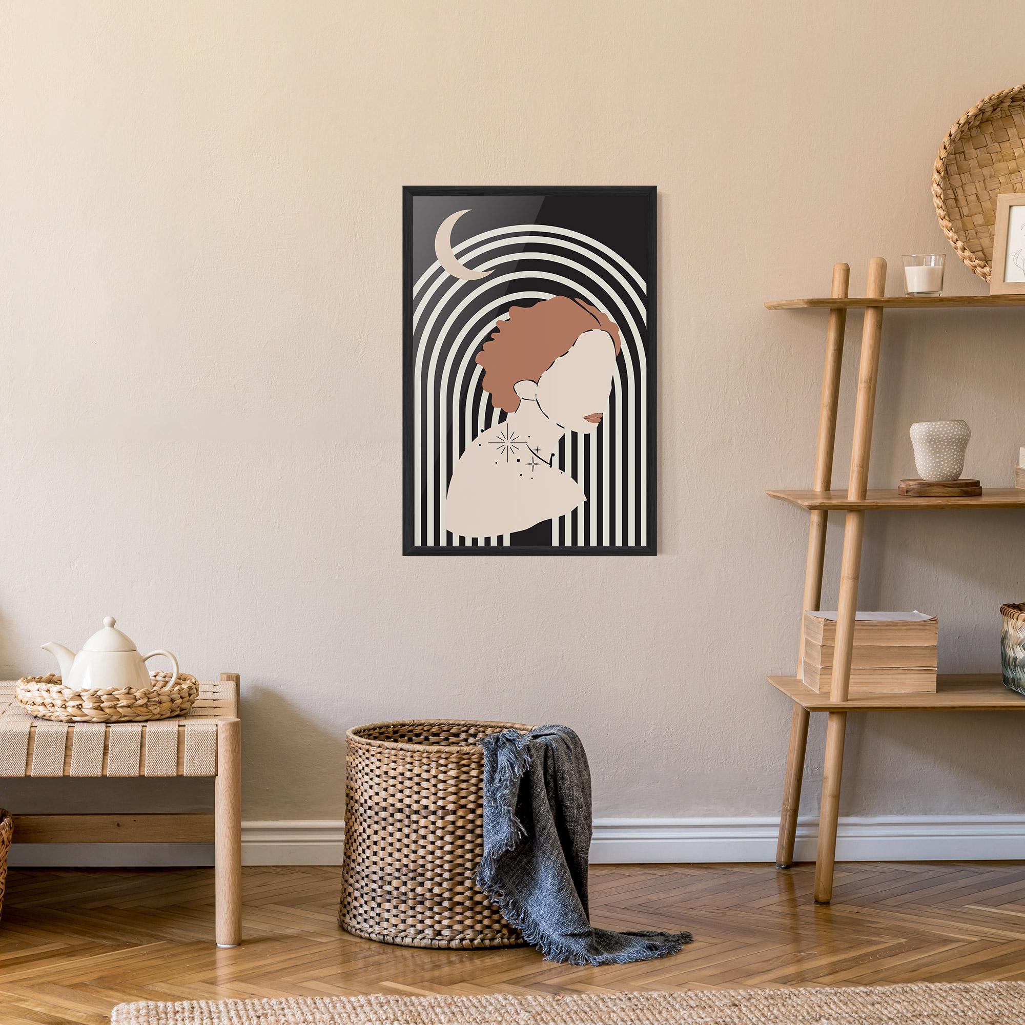 Plakat w Ramie Woman Orange Lips mockup 9