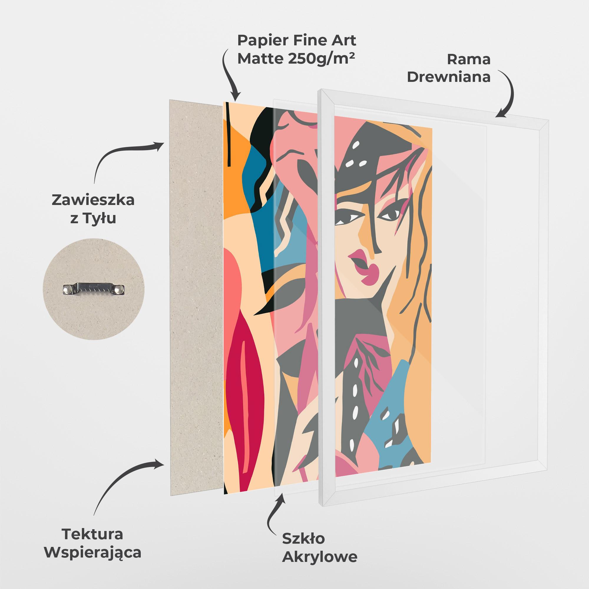 Plakat w Ramie Crowd Face mockup 1