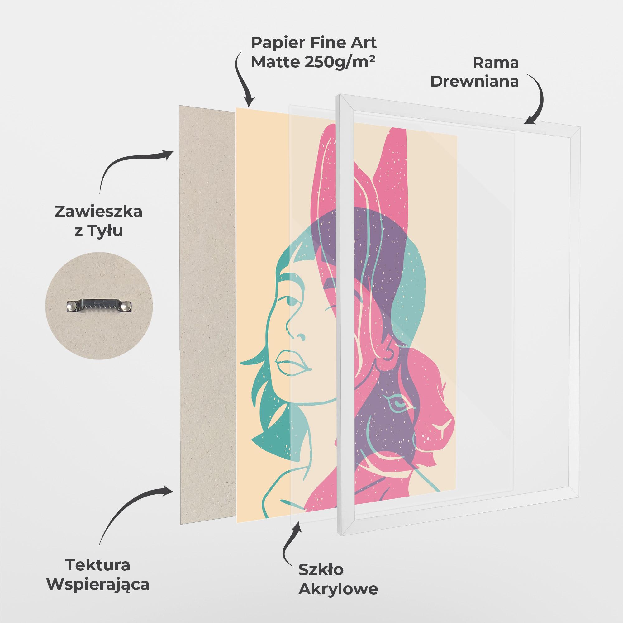 Plakat w Ramie Girl Rabbit mockup 1