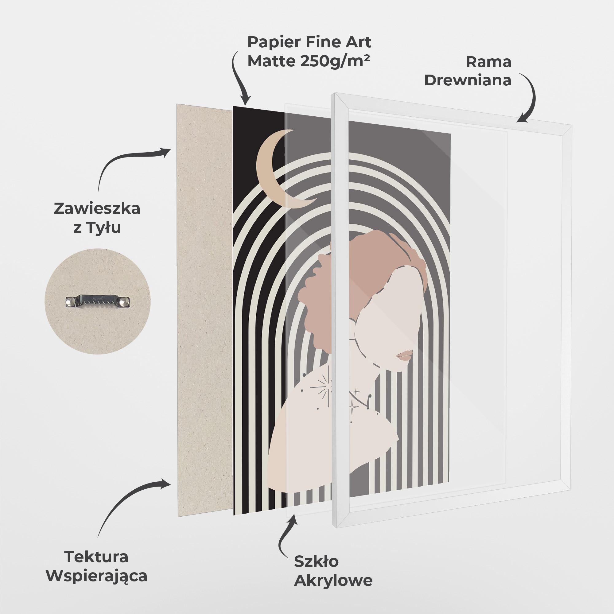 Plakat w Ramie Woman Orange Lips mockup 1