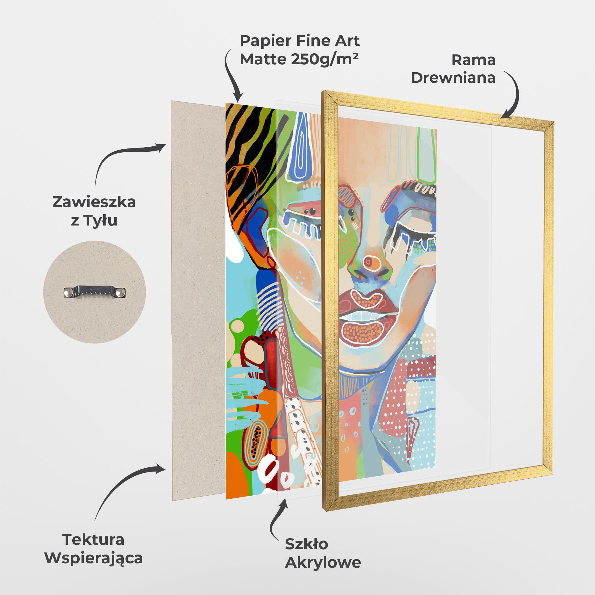 Plakat w Ramie Abstract Art Woman mockup 1