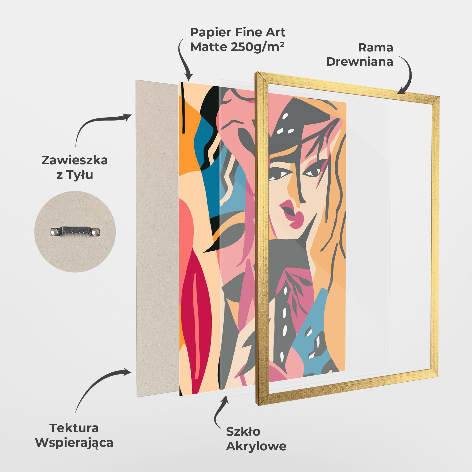 Plakat w Ramie Crowd Face mockup 1