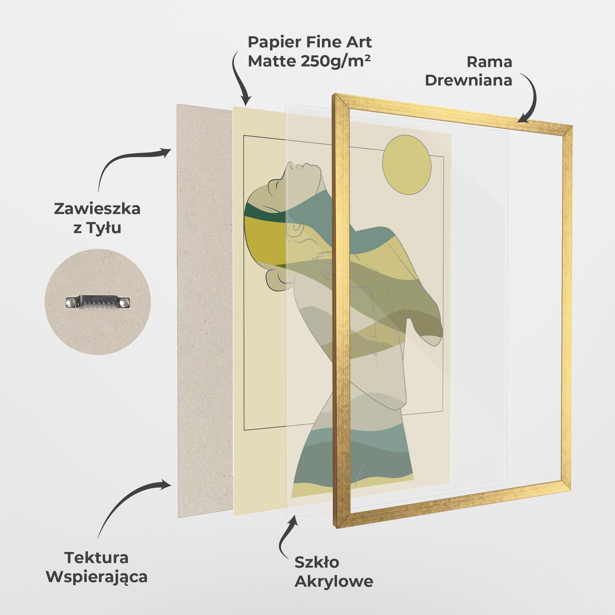 Plakat w Ramie Green Nature Woman mockup 1