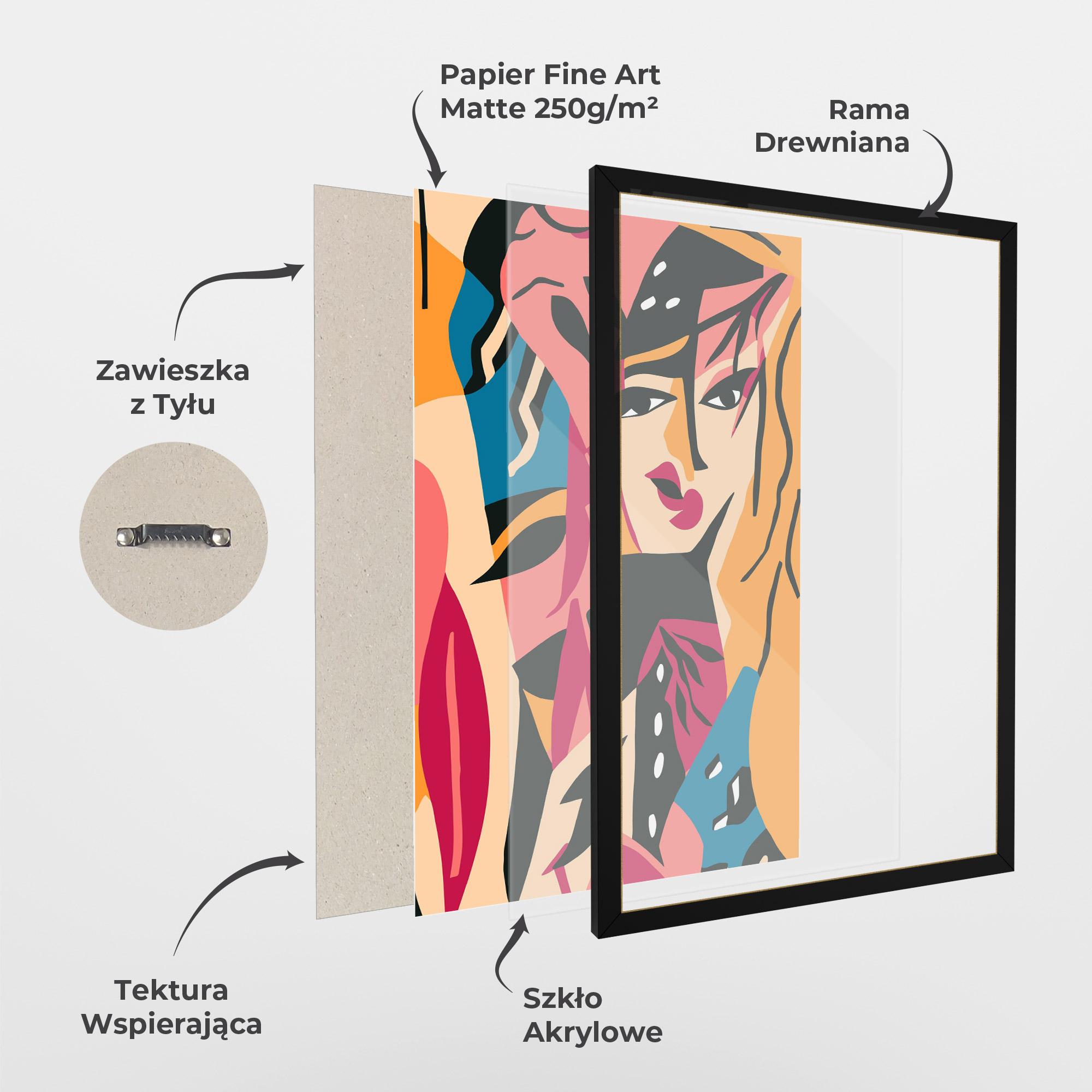 Plakat w Ramie Crowd Face mockup 1