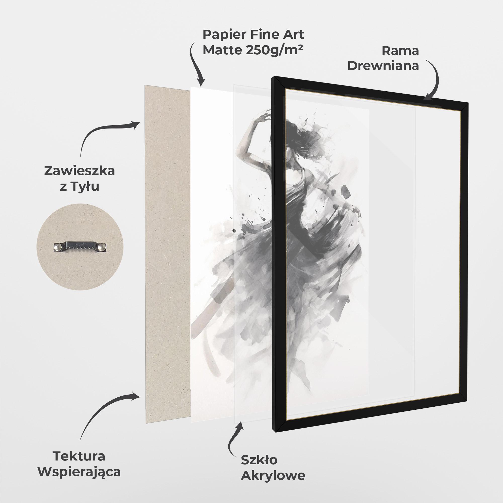 Plakat w Ramie Dancing Woman mockup 1