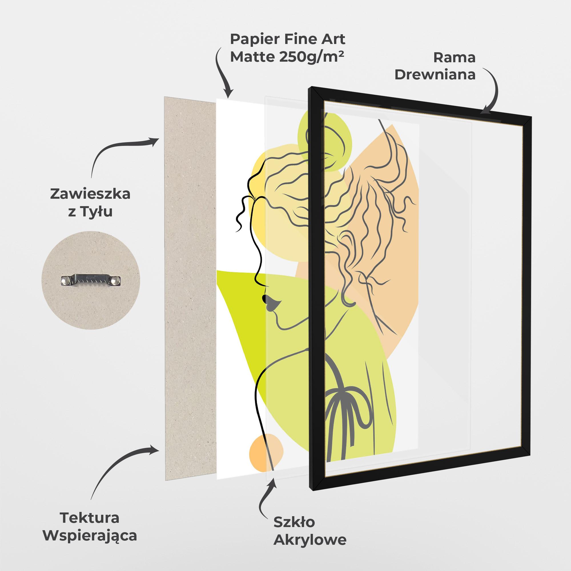 Plakat w Ramie Lime Woman mockup 1