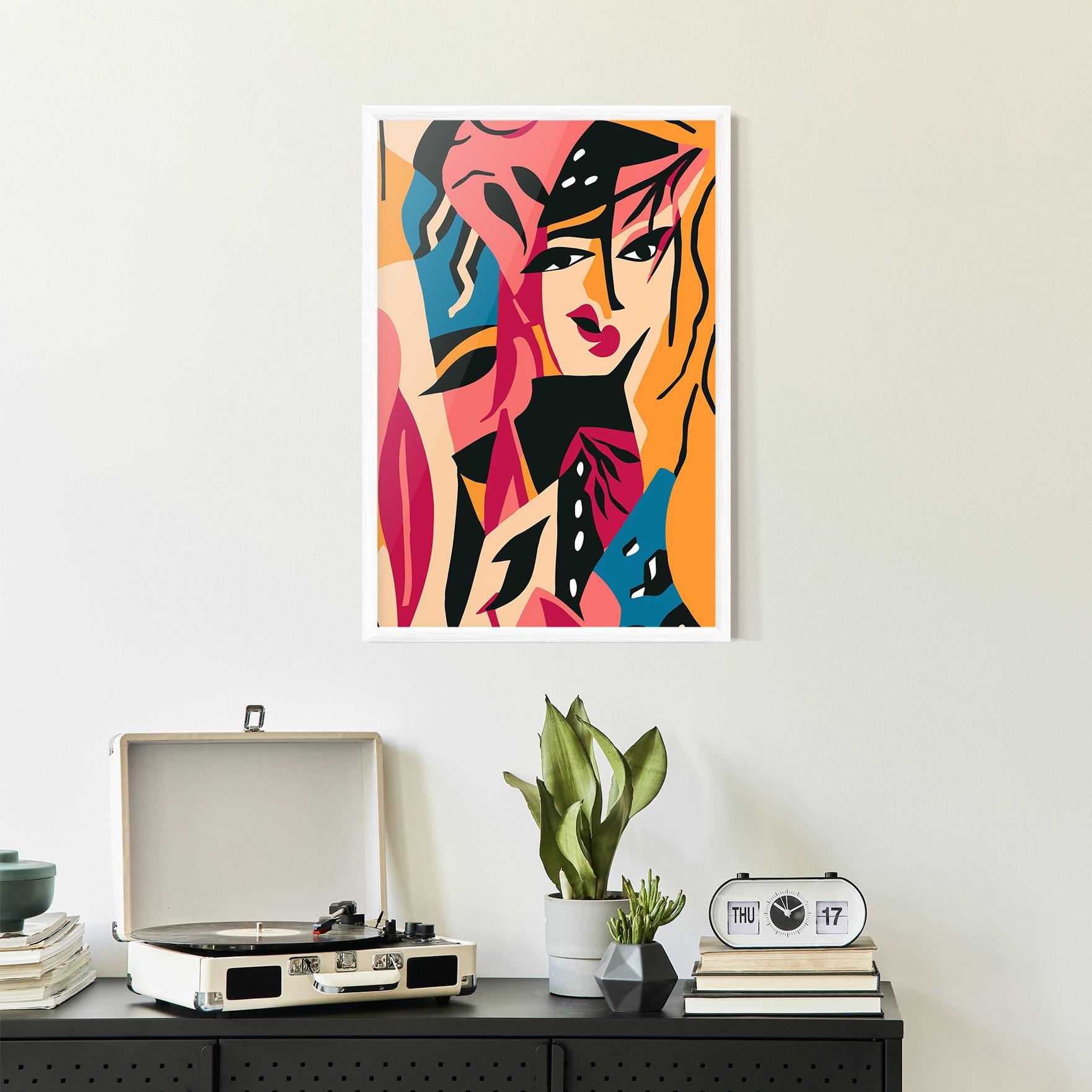 Plakat w Ramie Crowd Face mockup 2