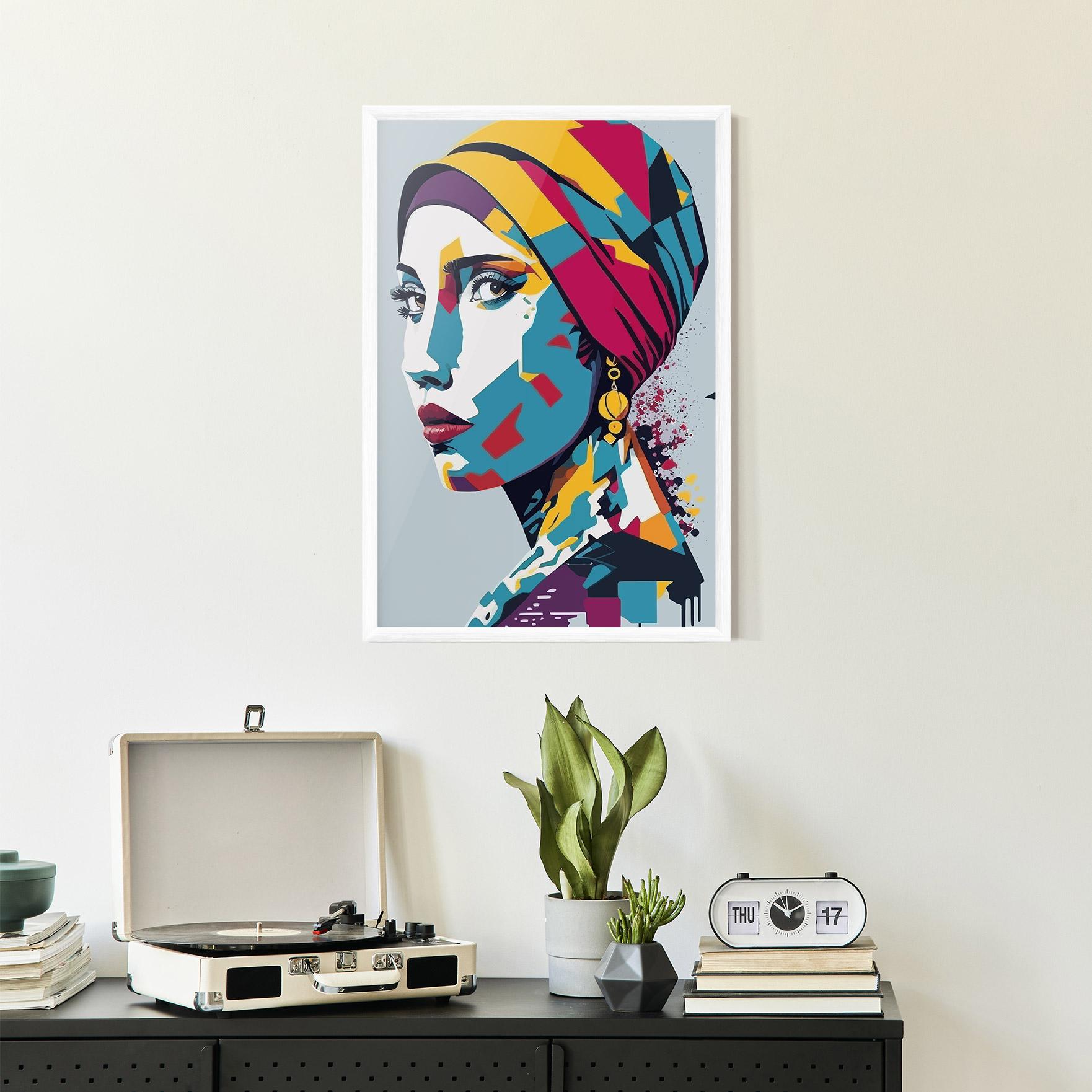 Plakat w Ramie Long Face Woman mockup 2