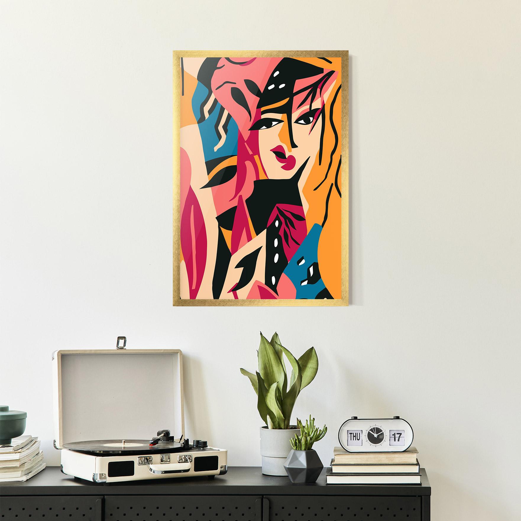 Plakat w Ramie Crowd Face mockup 2