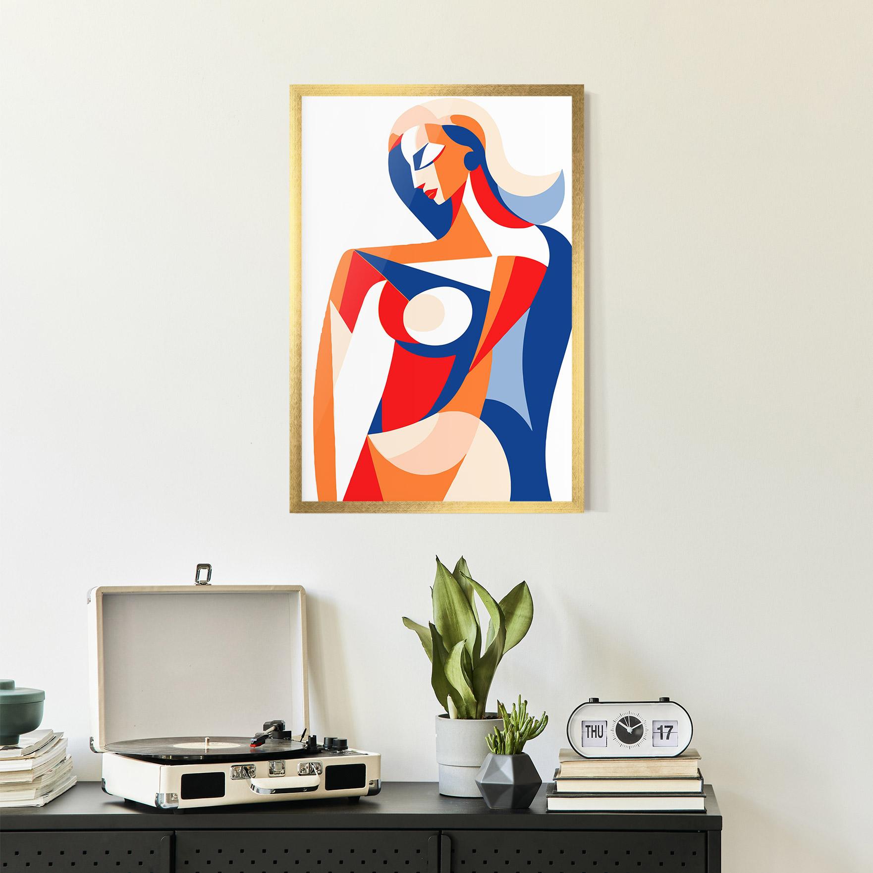 Plakat w Ramie White Hair Woman mockup 2