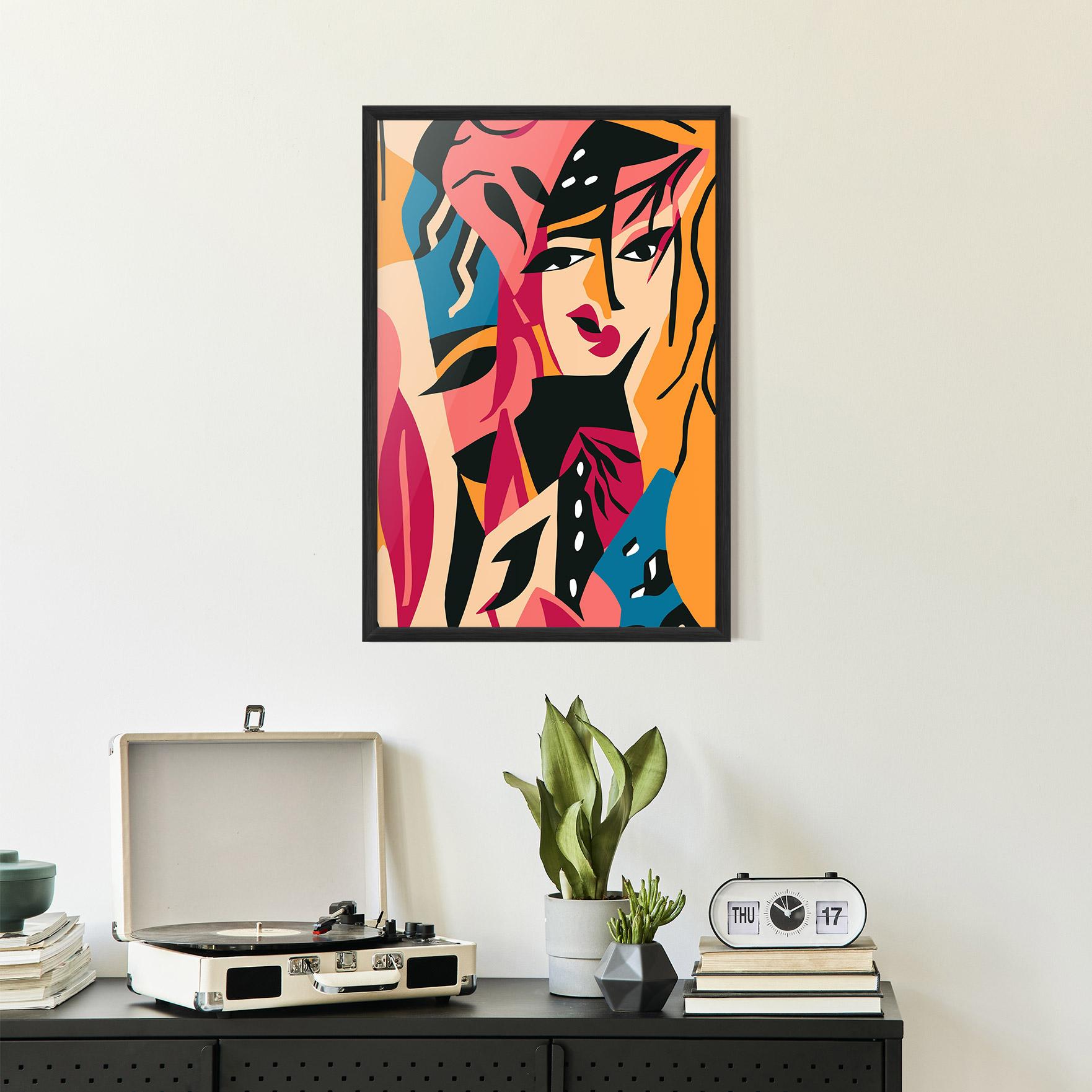 Plakat w Ramie Crowd Face mockup 2