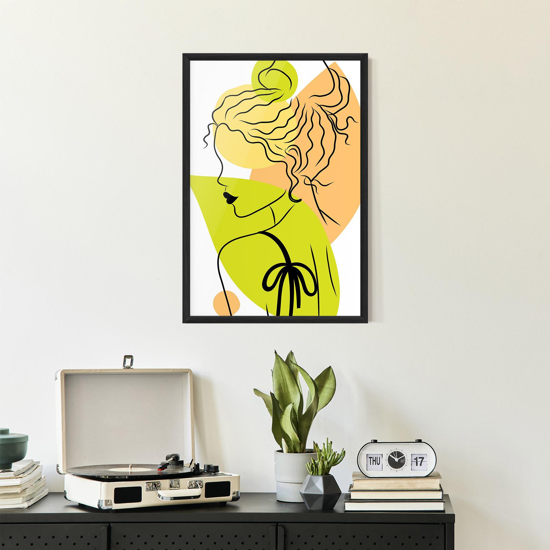 Plakat w Ramie Lime Woman mockup 2