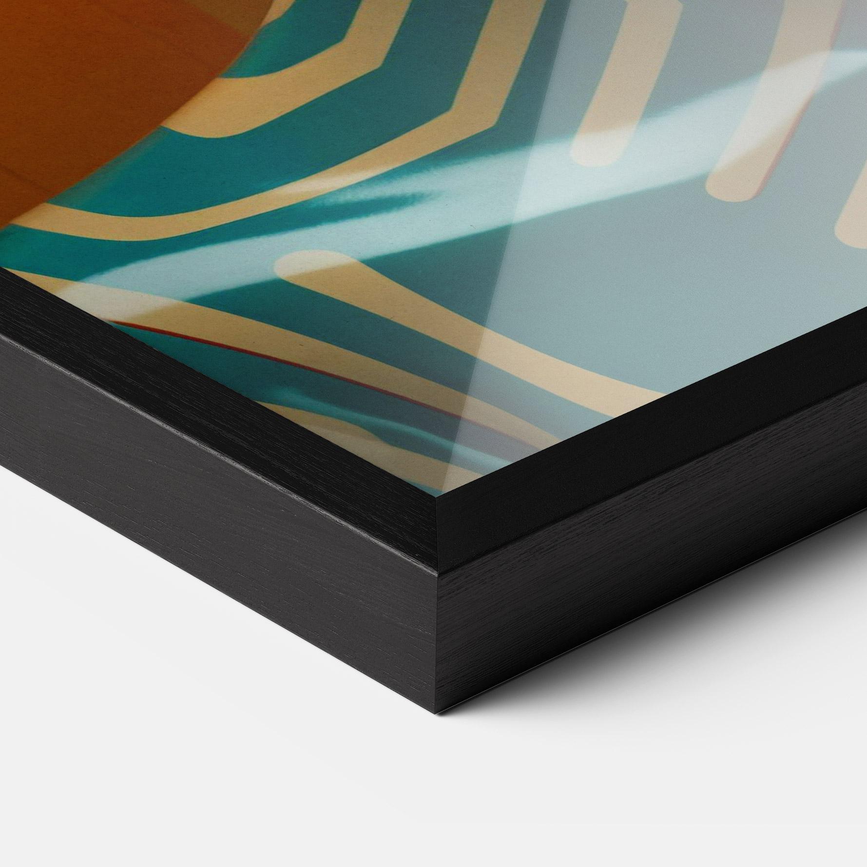 Plakat w Ramie Abstract Blue Woman mockup 3