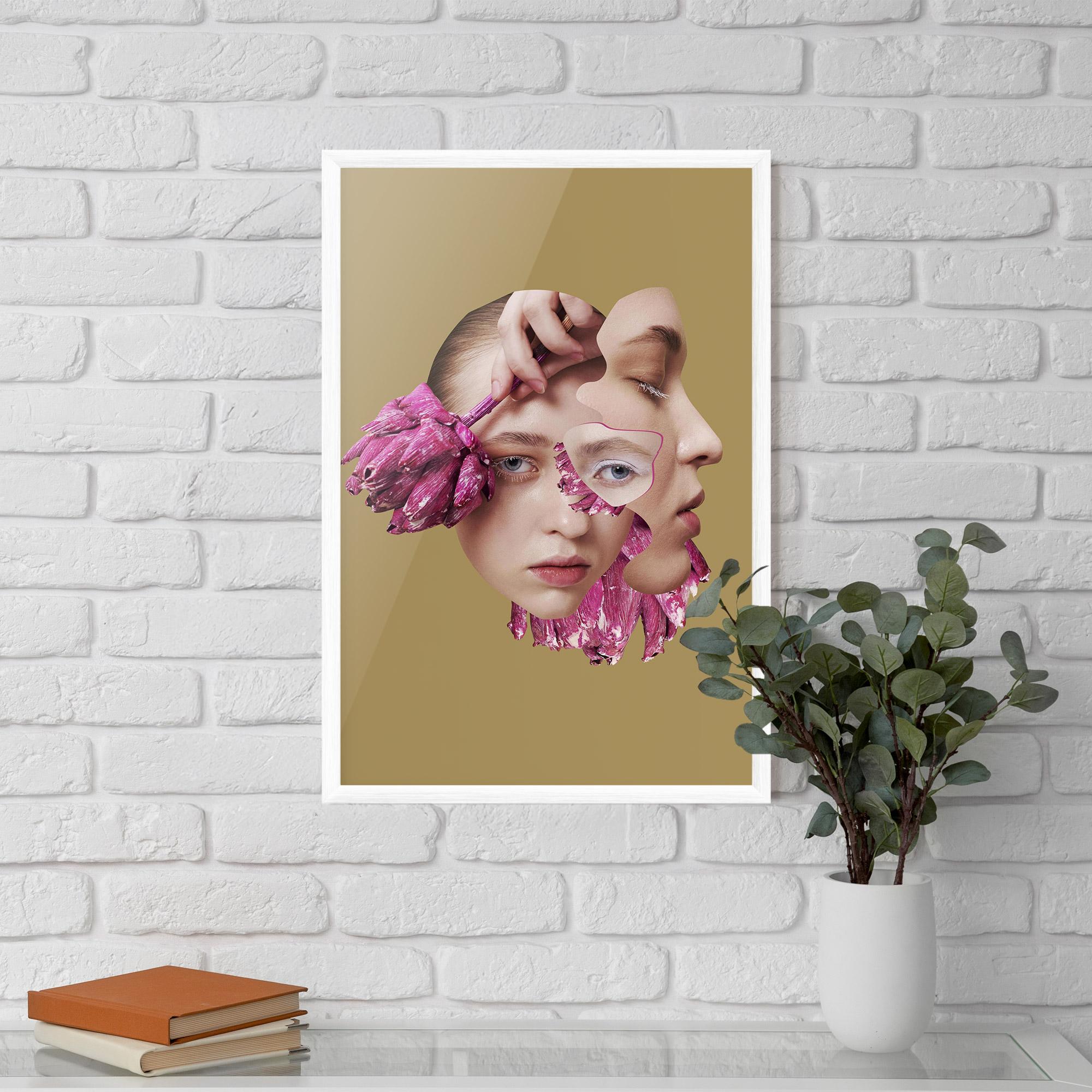 Plakat w Ramie Abstract Combination Face mockup 5