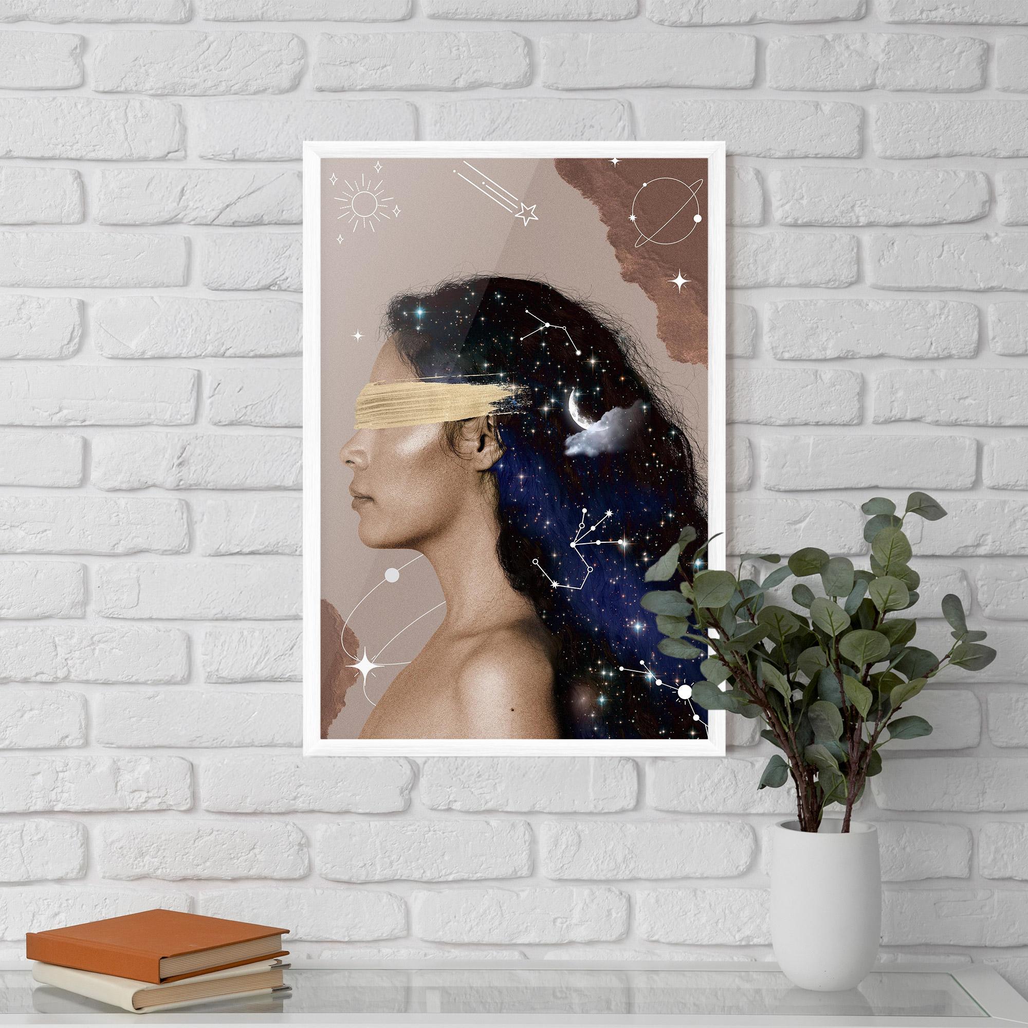 Plakat w Ramie Galaxy Hair mockup 5