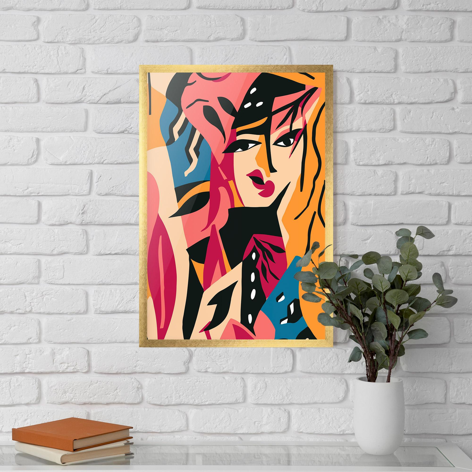 Plakat w Ramie Crowd Face mockup 5