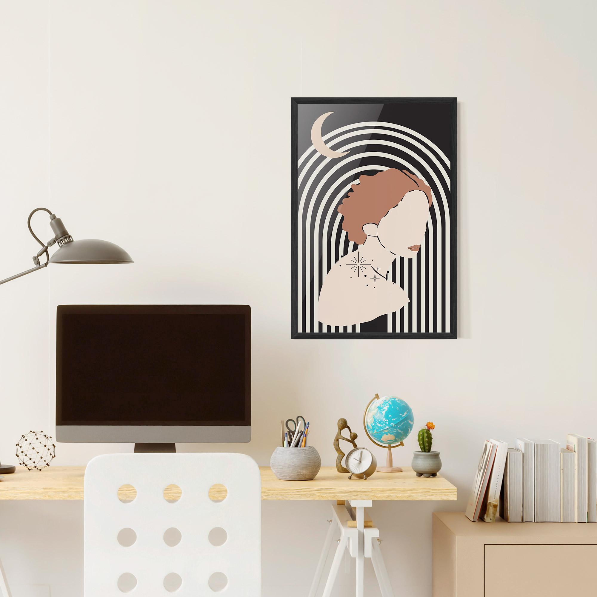 Plakat w Ramie Woman Orange Lips mockup 6