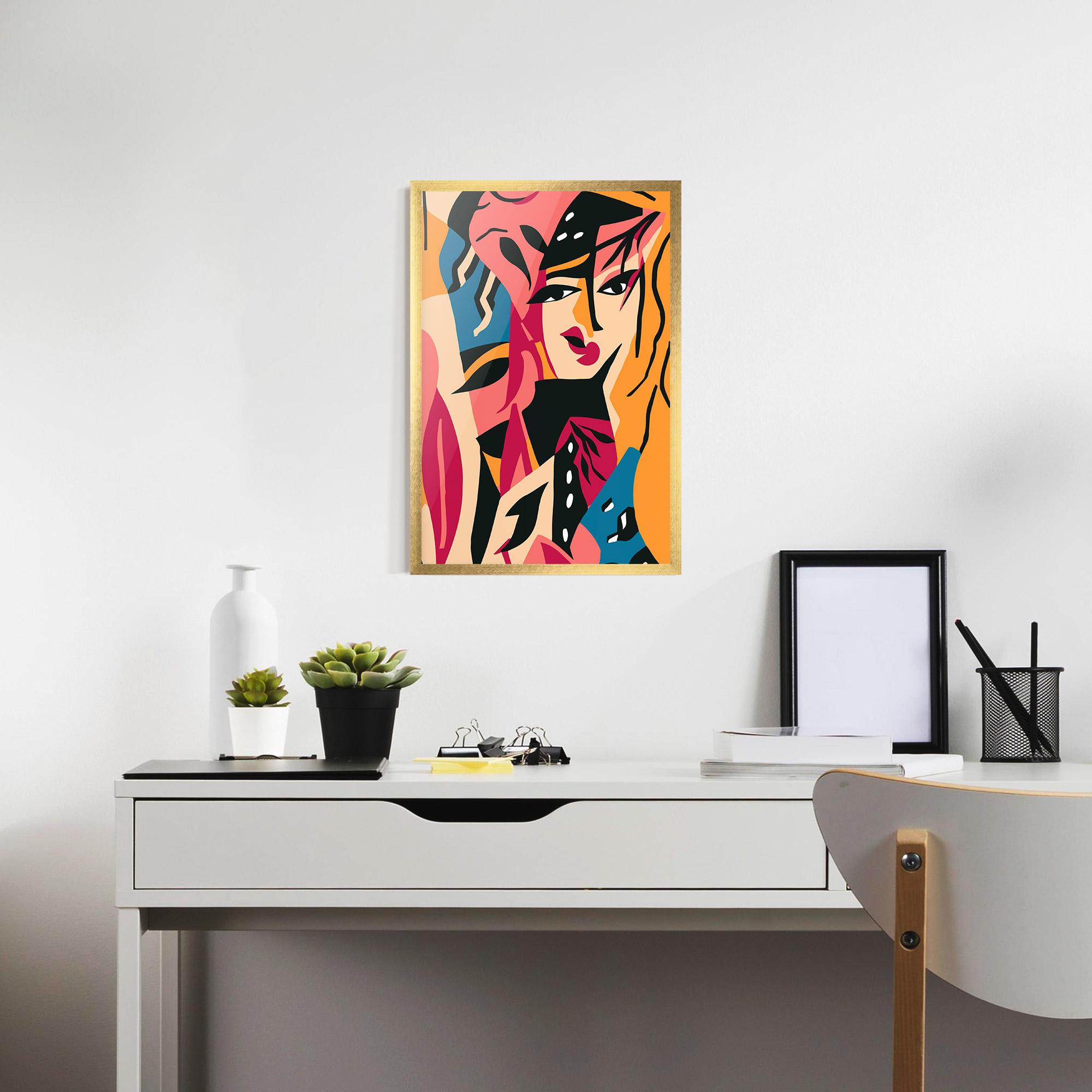 Plakat w Ramie Crowd Face mockup 7