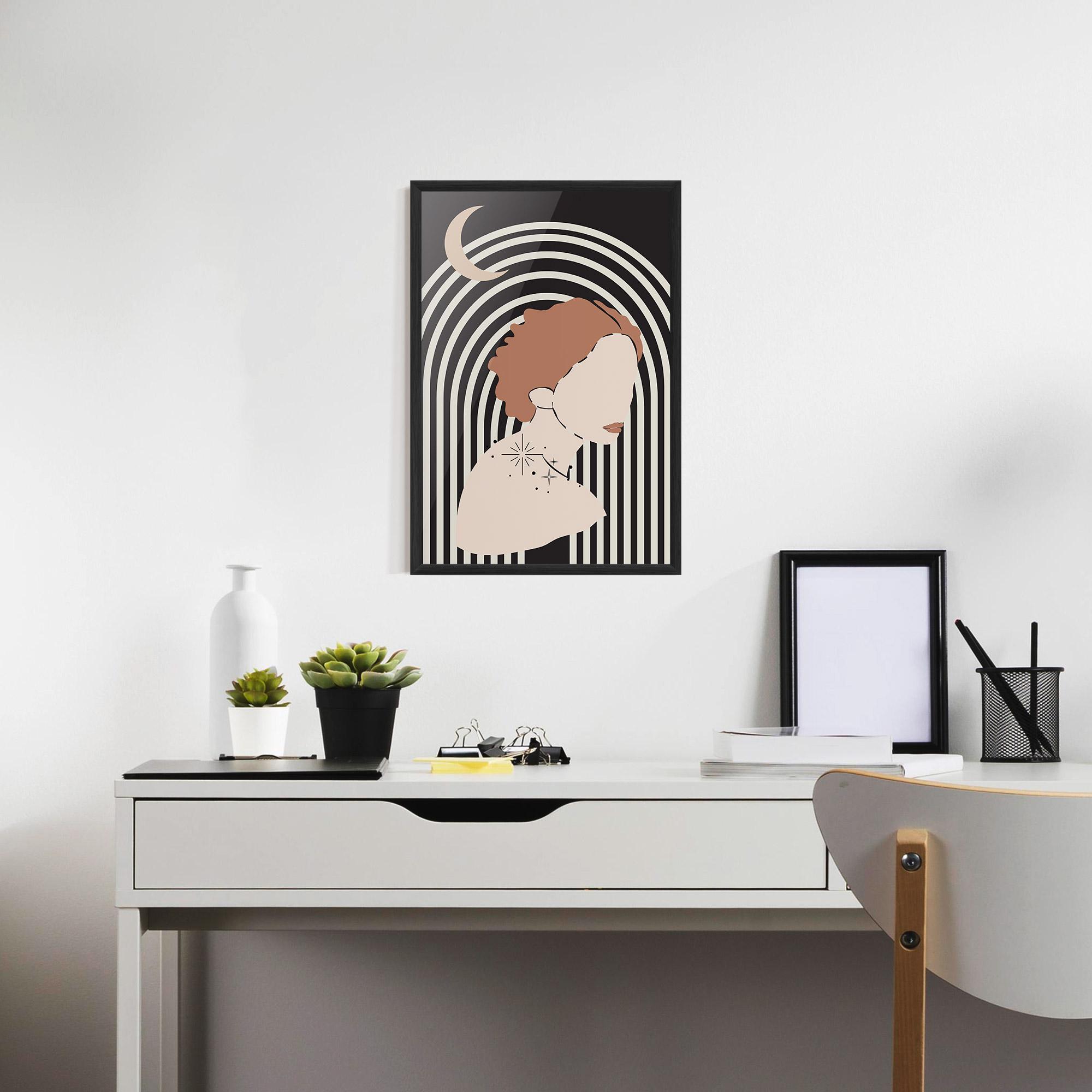 Plakat w Ramie Woman Orange Lips mockup 7