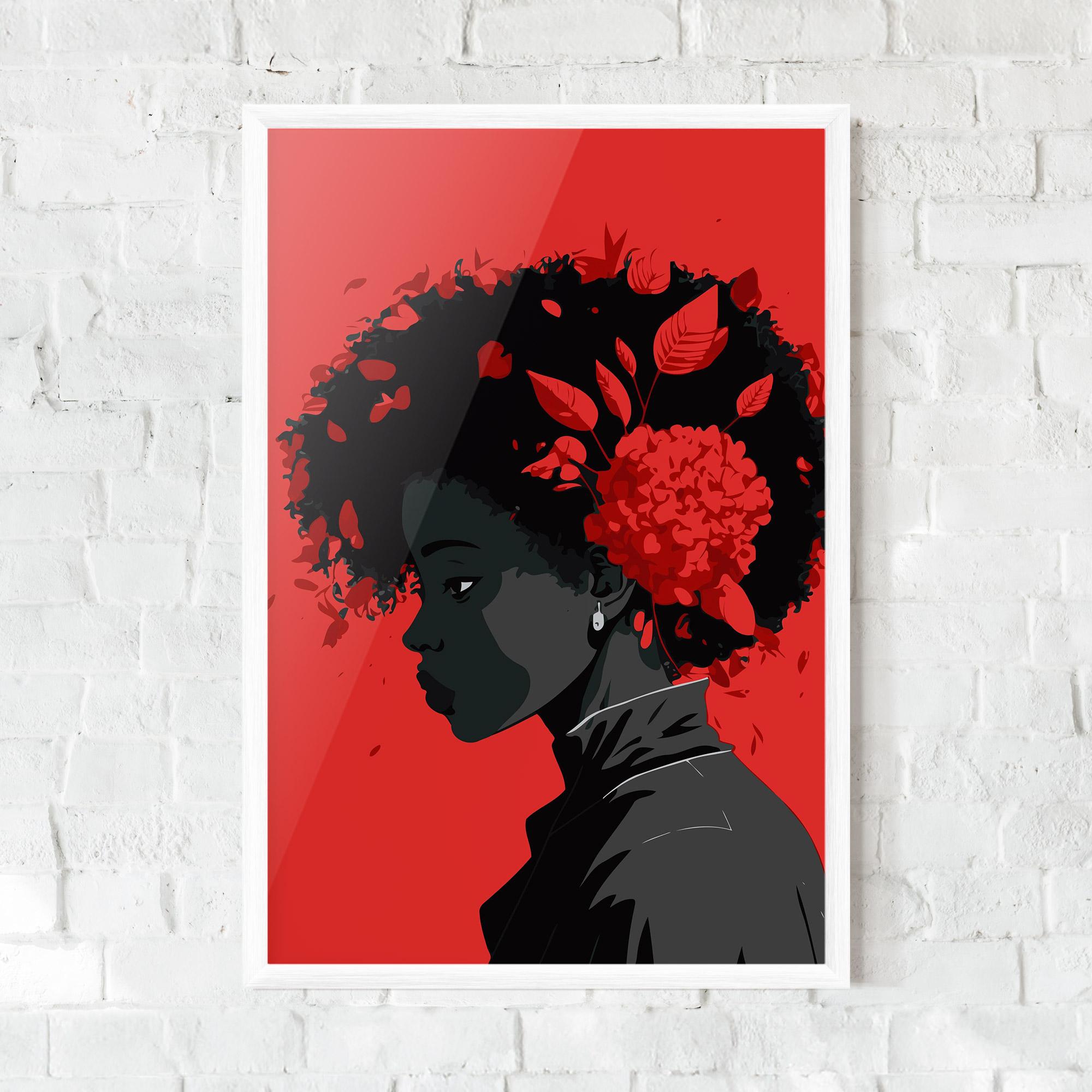 Plakat w Ramie African Red Flower mockup 0