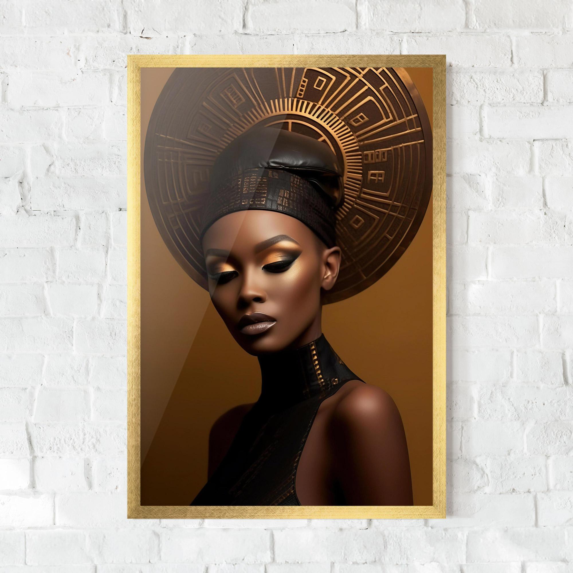Plakat w Ramie African Abstract Art mockup 0