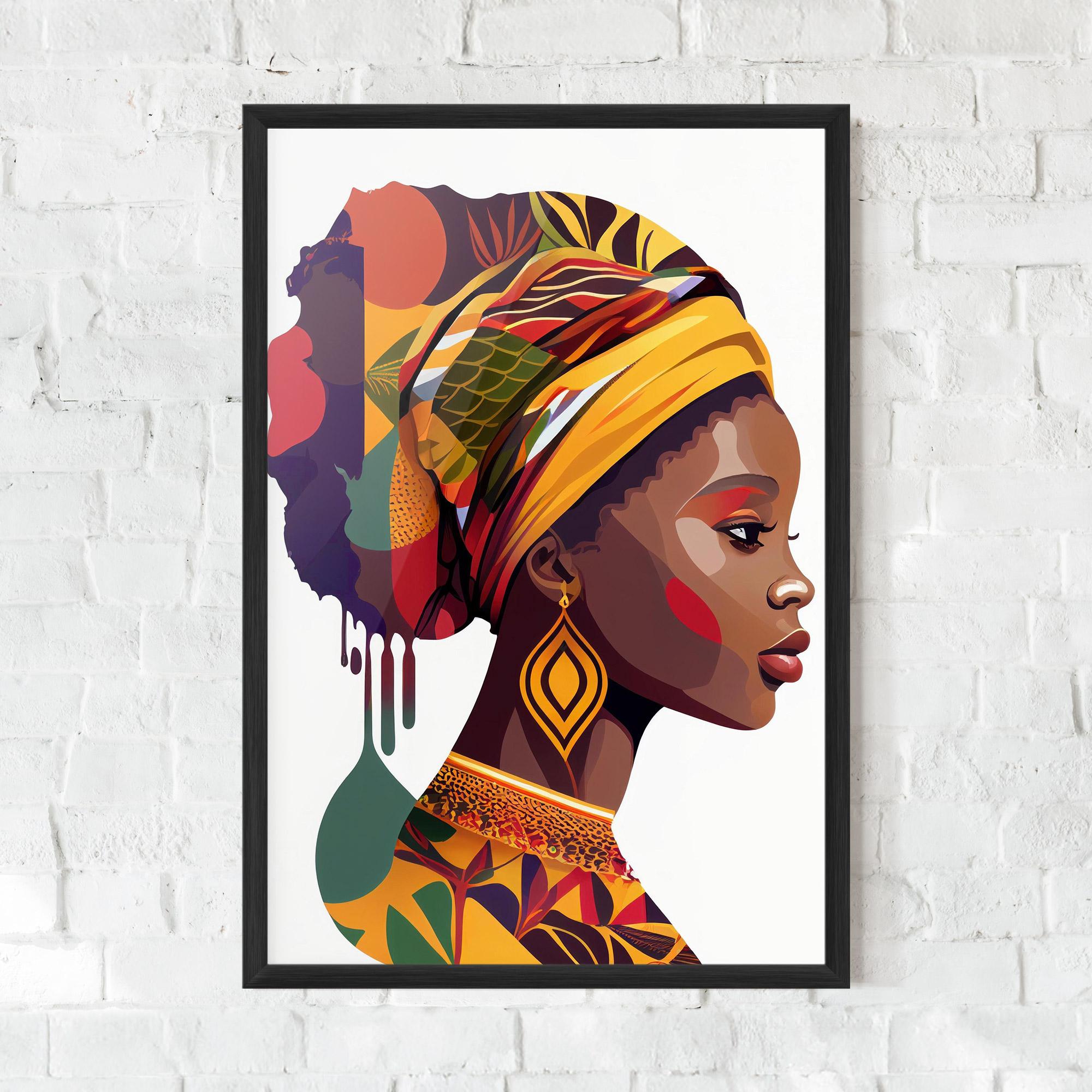 Plakat w Ramie Colorful African mockup 0