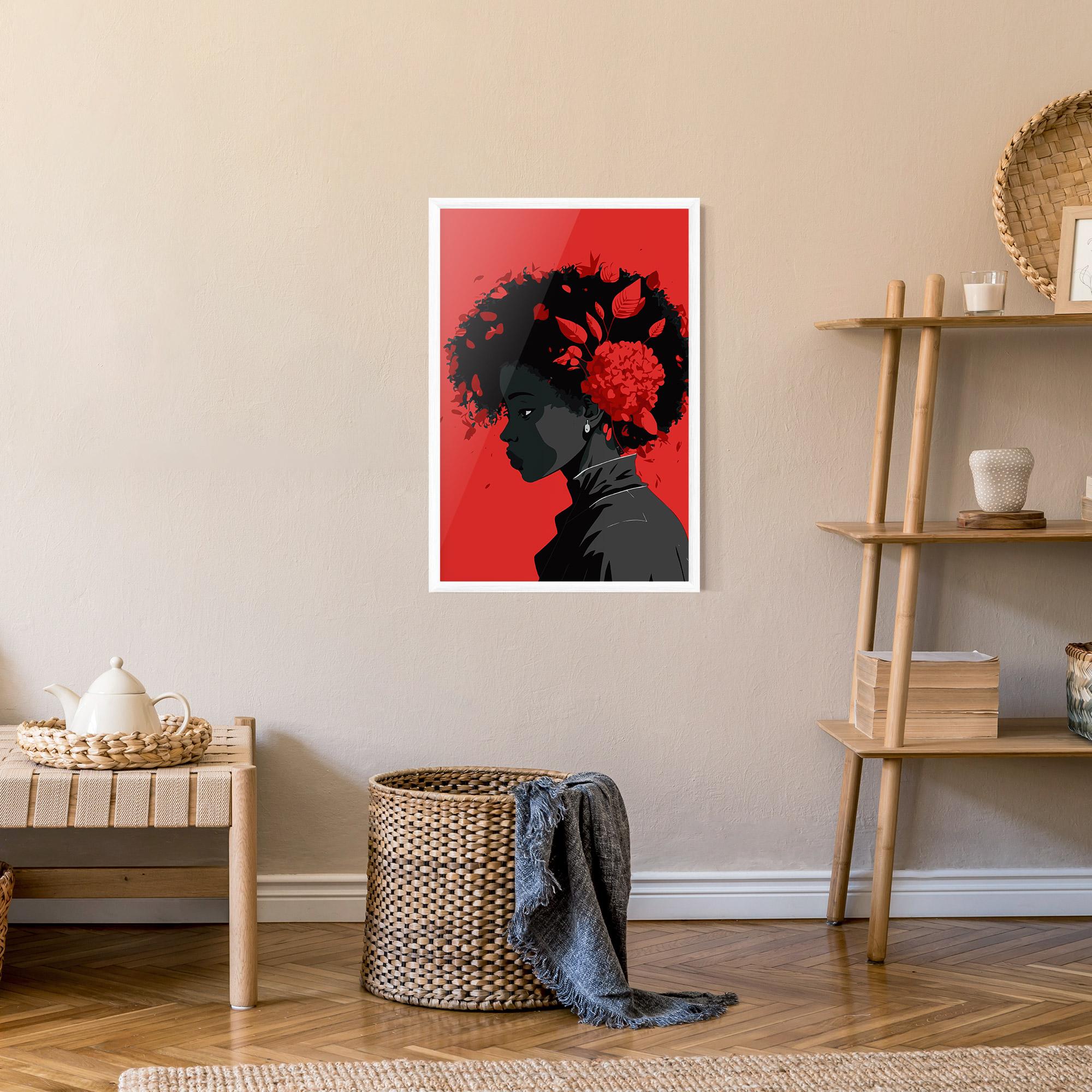 Plakat w Ramie African Red Flower mockup 9