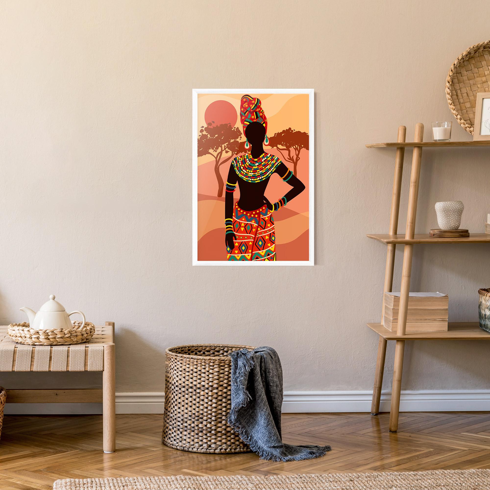 Plakat w Ramie Ethnic African Color mockup 9