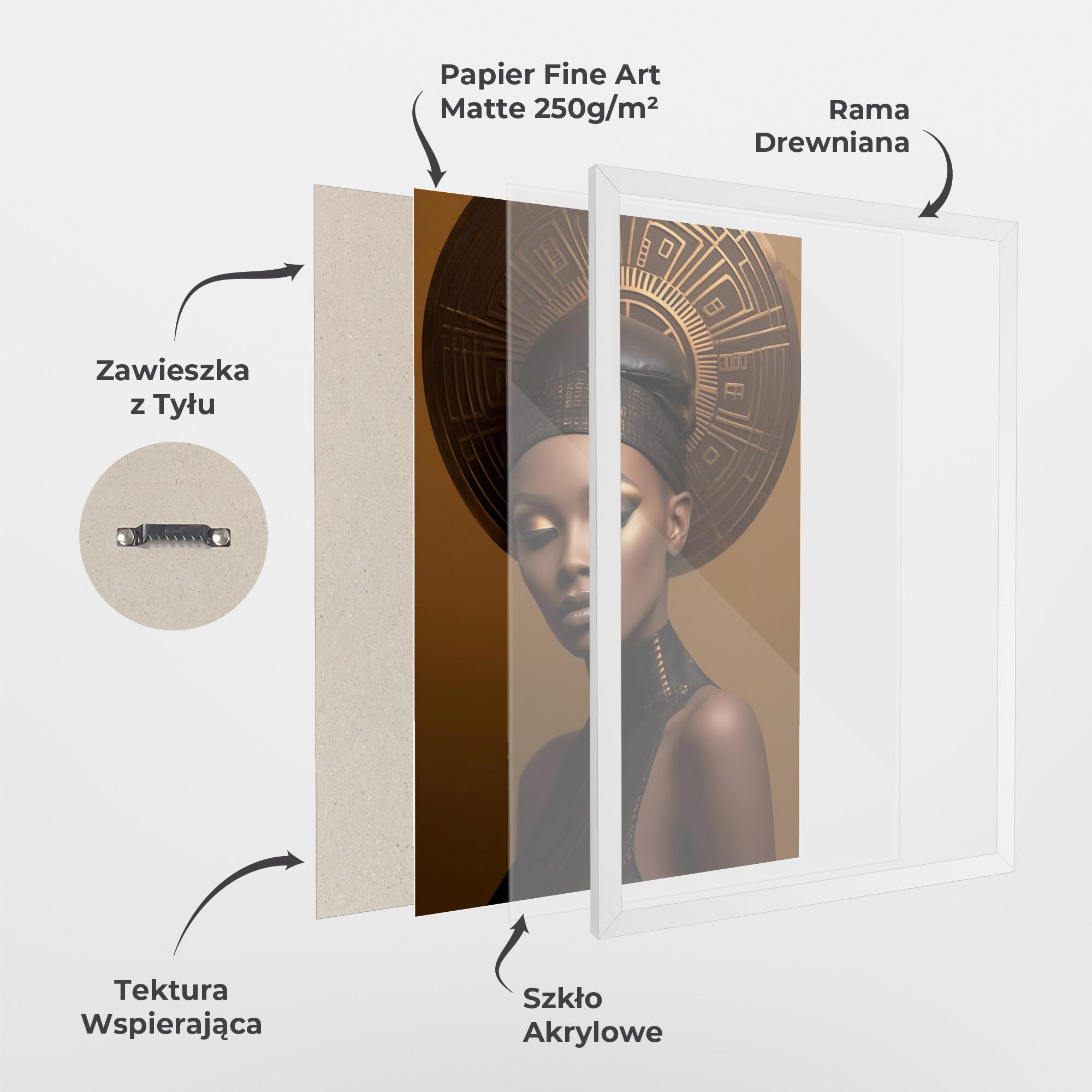 Plakat w Ramie African Abstract Art mockup 1
