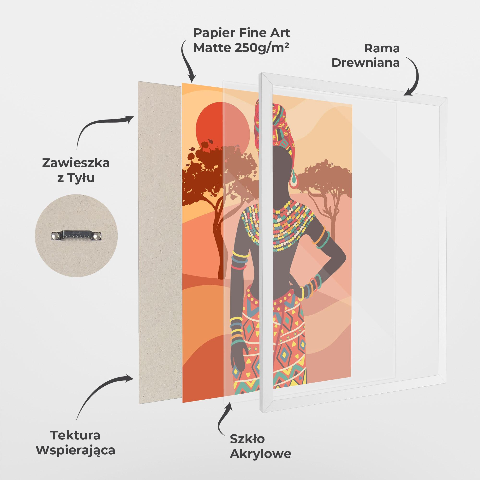 Plakat w Ramie Ethnic African Color mockup 1